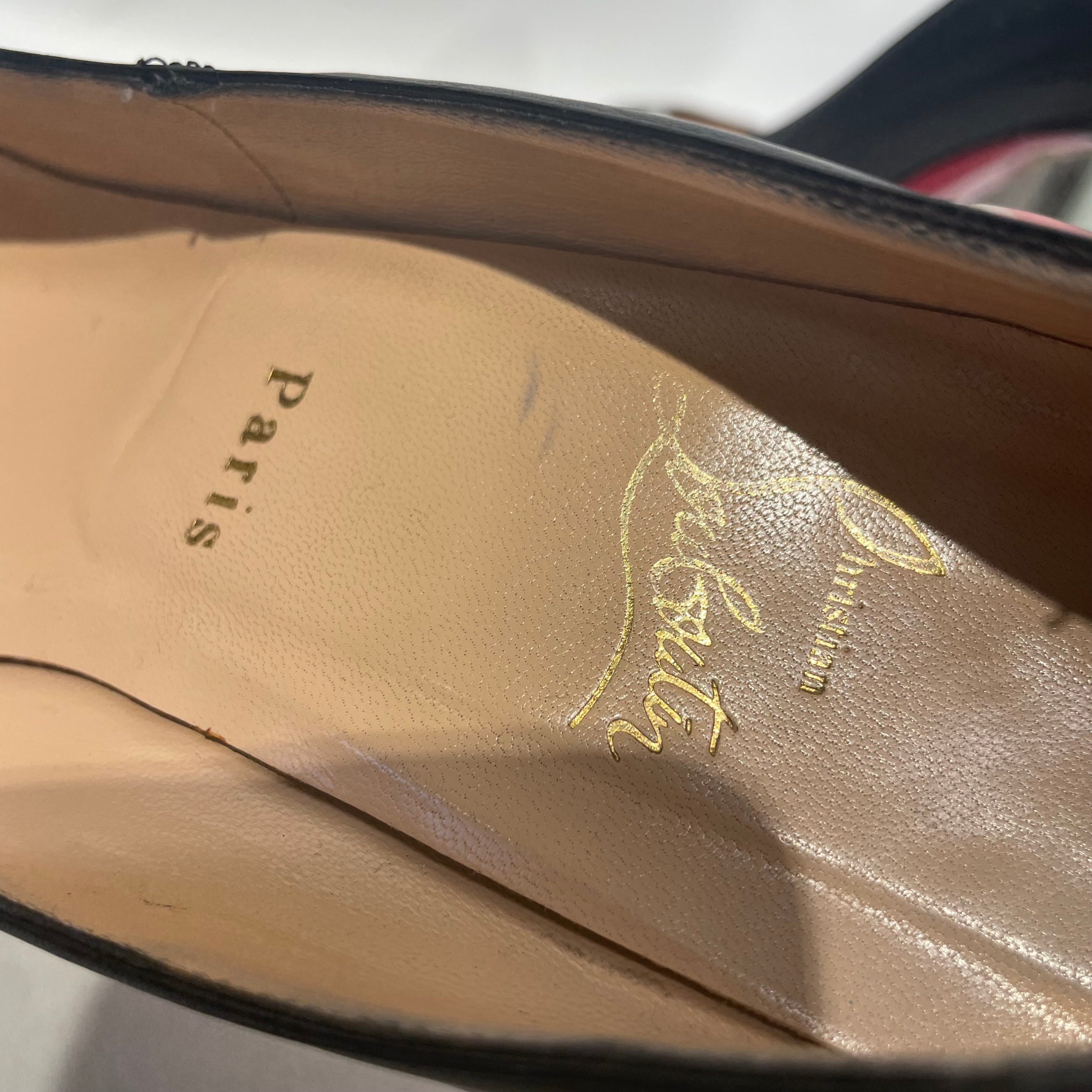 Christian Louboutin/Heels/EU 40/Leather/BLK/CL VIBRAM PALAIS TREPOINTE view 3