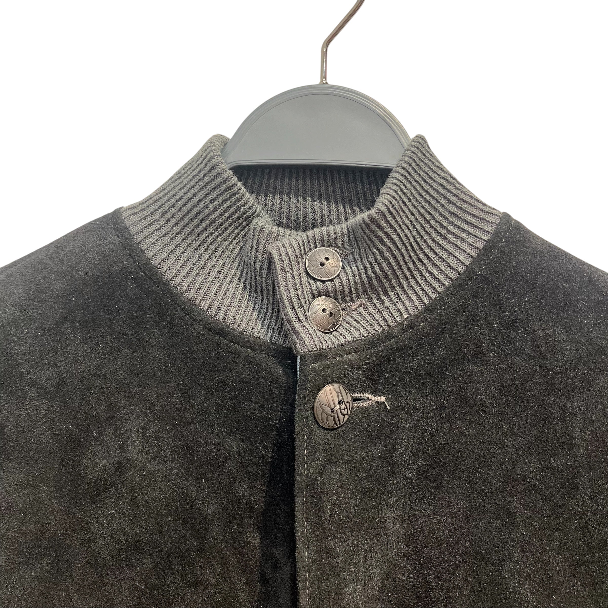 RRL/Flight Jkt/S/Leather/BLK/Plaid/BLUE PLAID DEERSKIN 2 POCKETS view 2