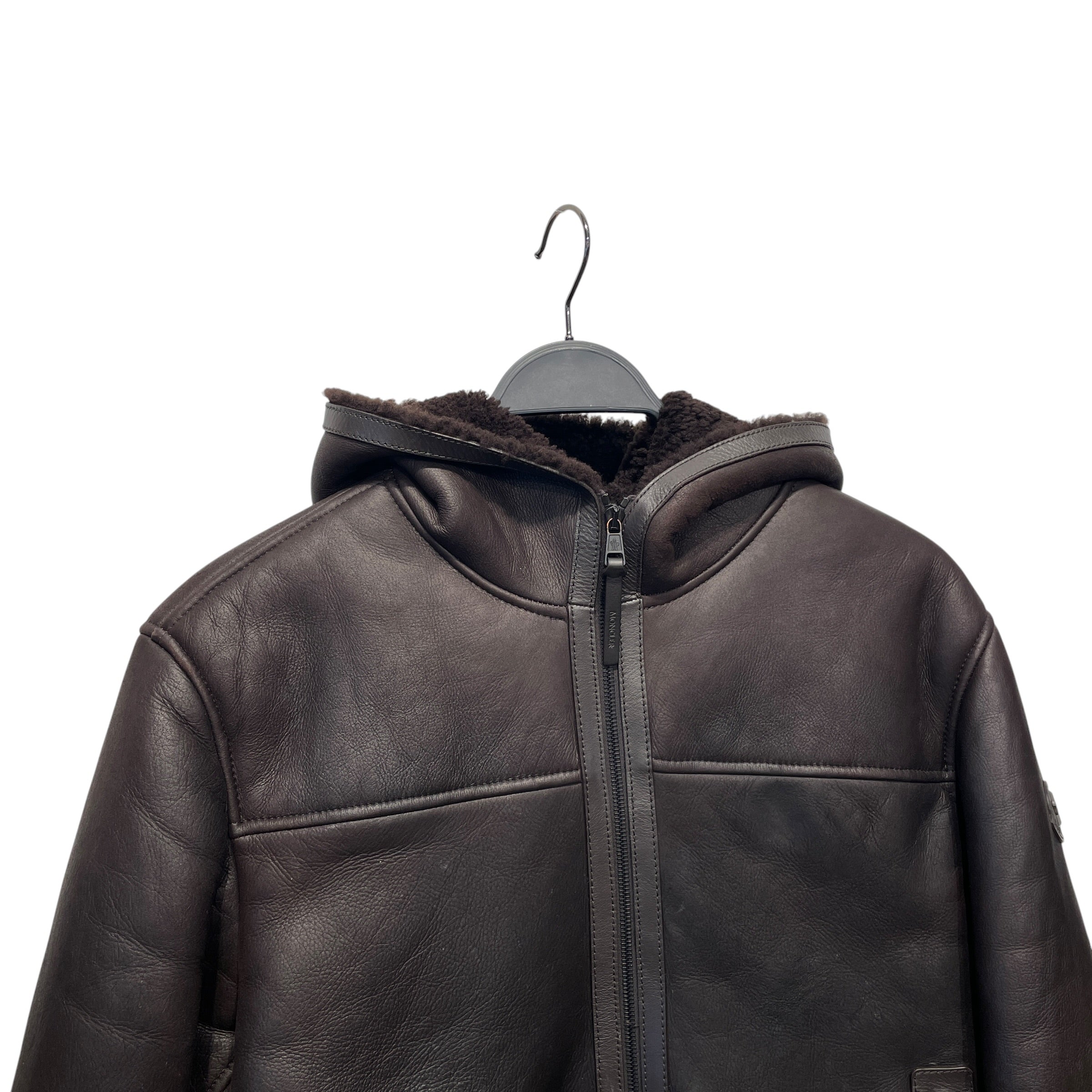 MONCLER/Zip Up Hoodie/2/Cowhide/BRW/SHERPA LINED ZIPUP HOODIE view 2
