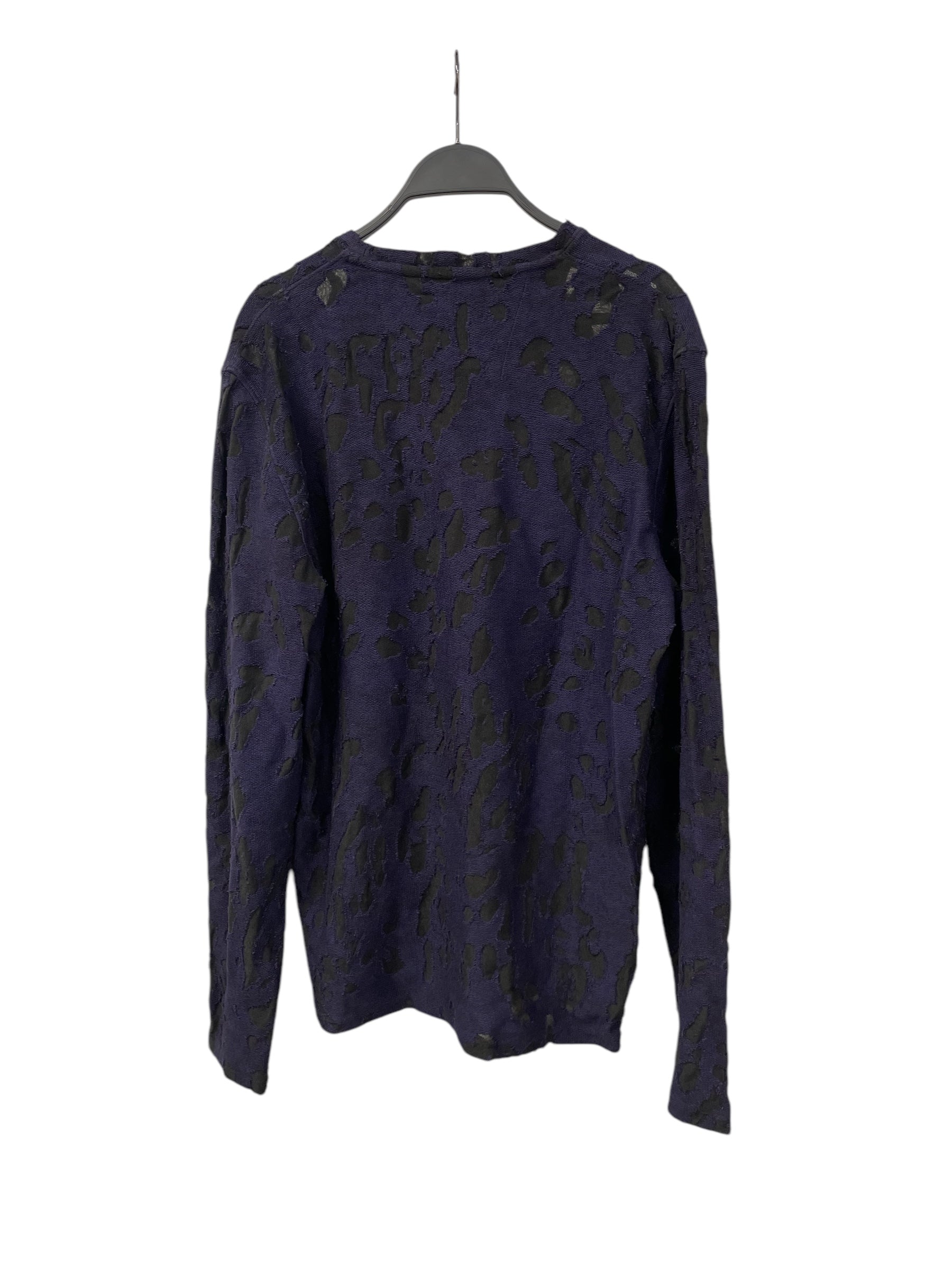 JOHN VARVATOS/Sweater/S/Plain/Cotton/PPL/DISTRESSED PPL/GREEN LAYERED/ view 2