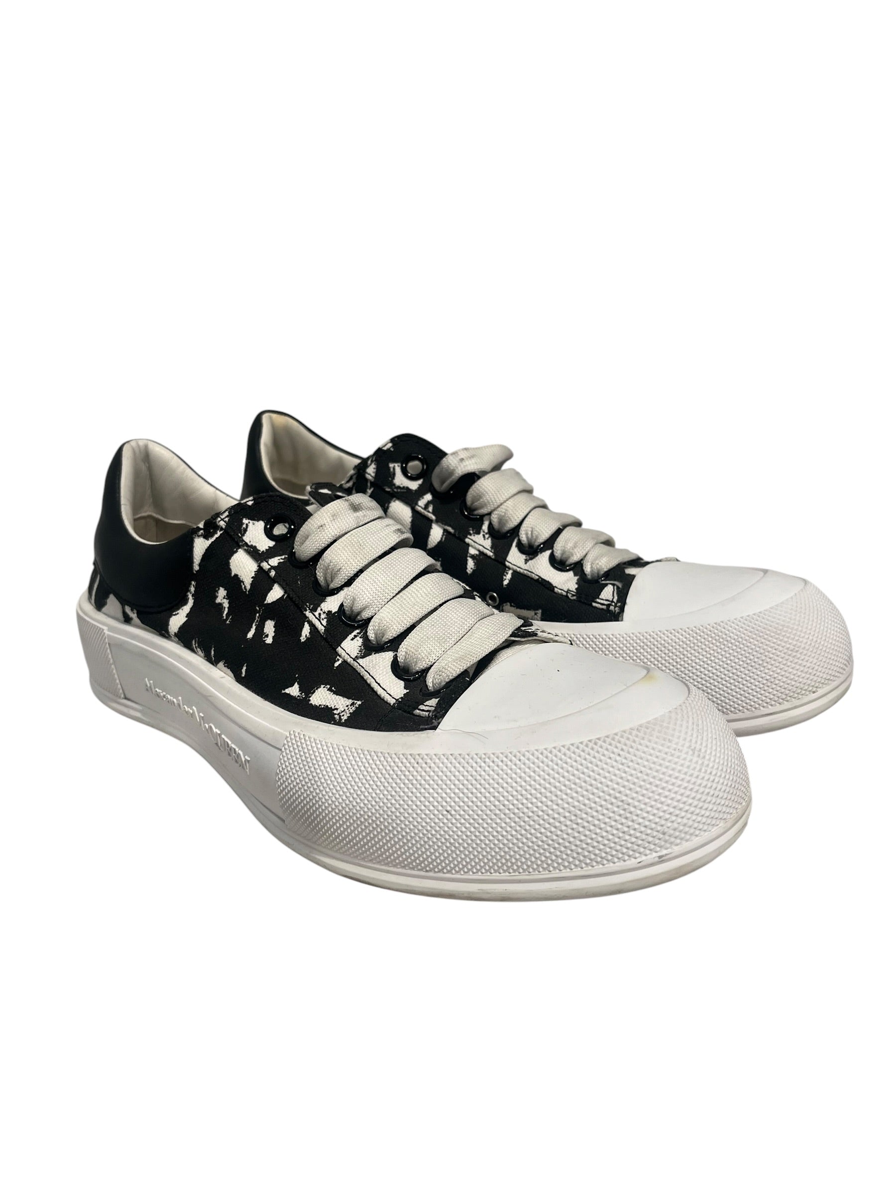 Alexander McQueen/Low-Sneakers/EU 42/All Over Print/WHT/BLK GRY CANAS PRINT view 1