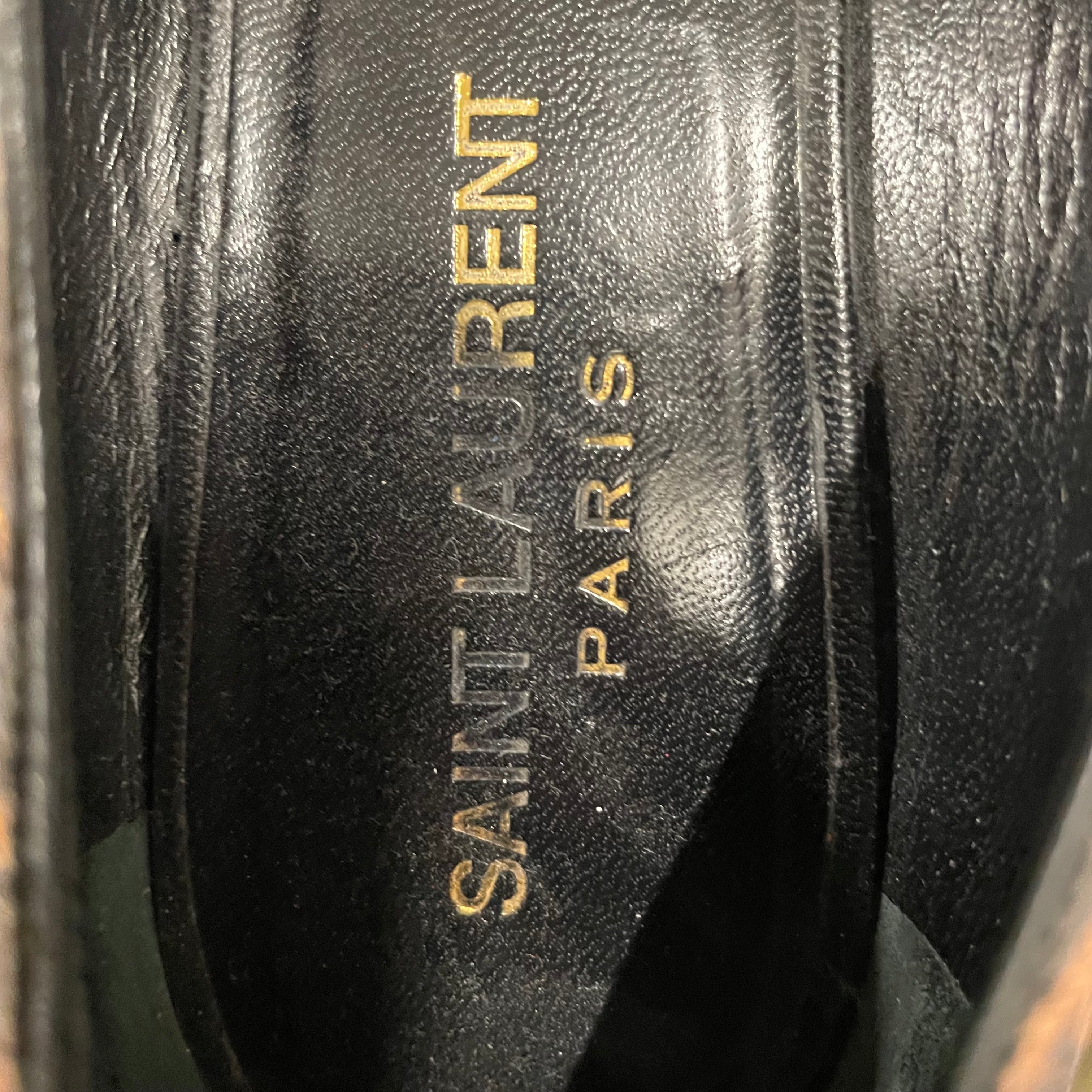 SAINT LAURENT/Heels/EU 36/Leopard/Polyester/BEG/SPIKED BOW view 3