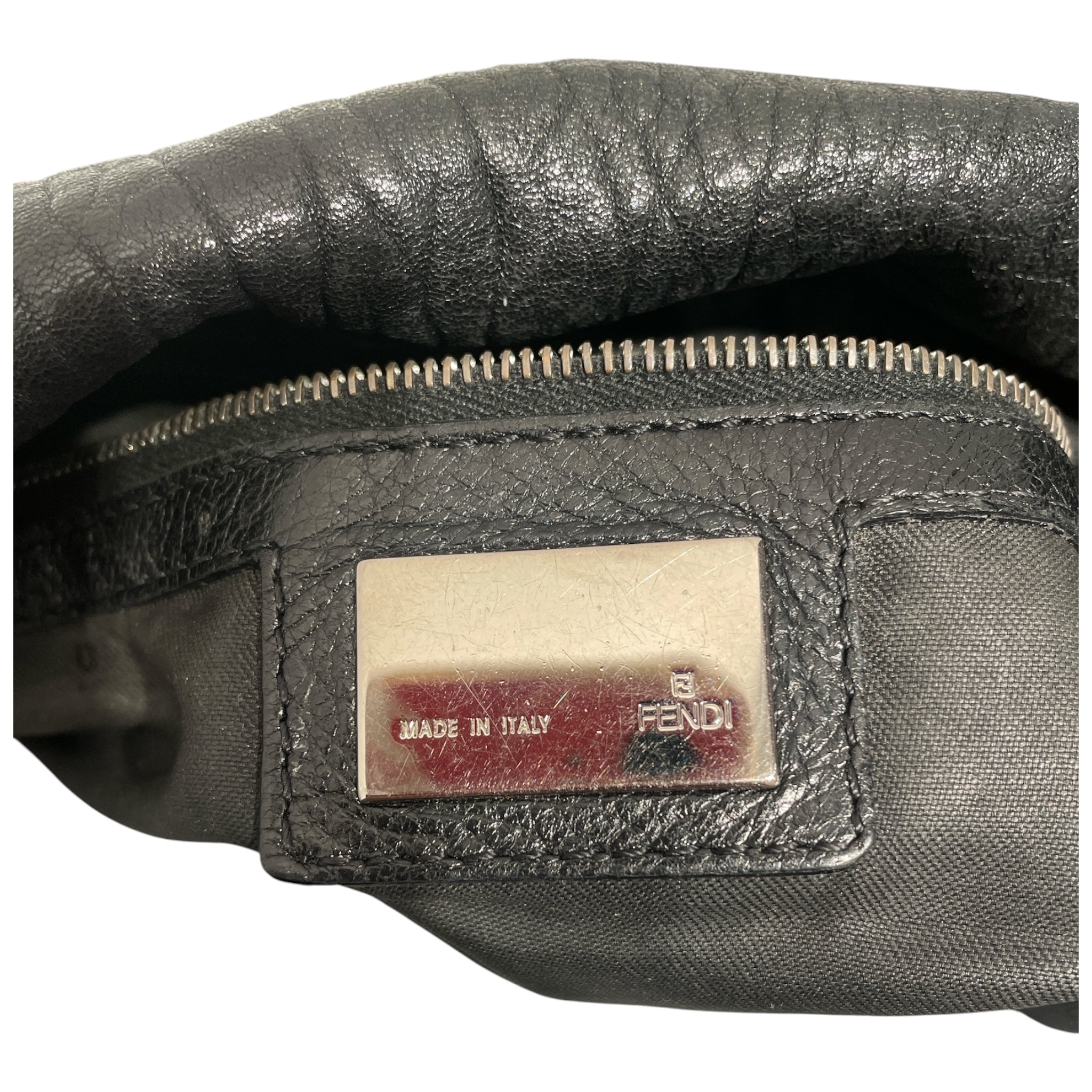 FENDI/Cross Body Bag/Leather/BLK/mama baguette view 3