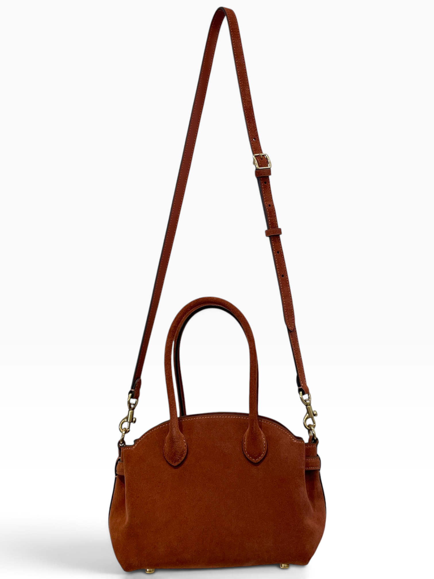 COACH/Cross Body Bag/Suede/BRW/soft empire carryall view 2