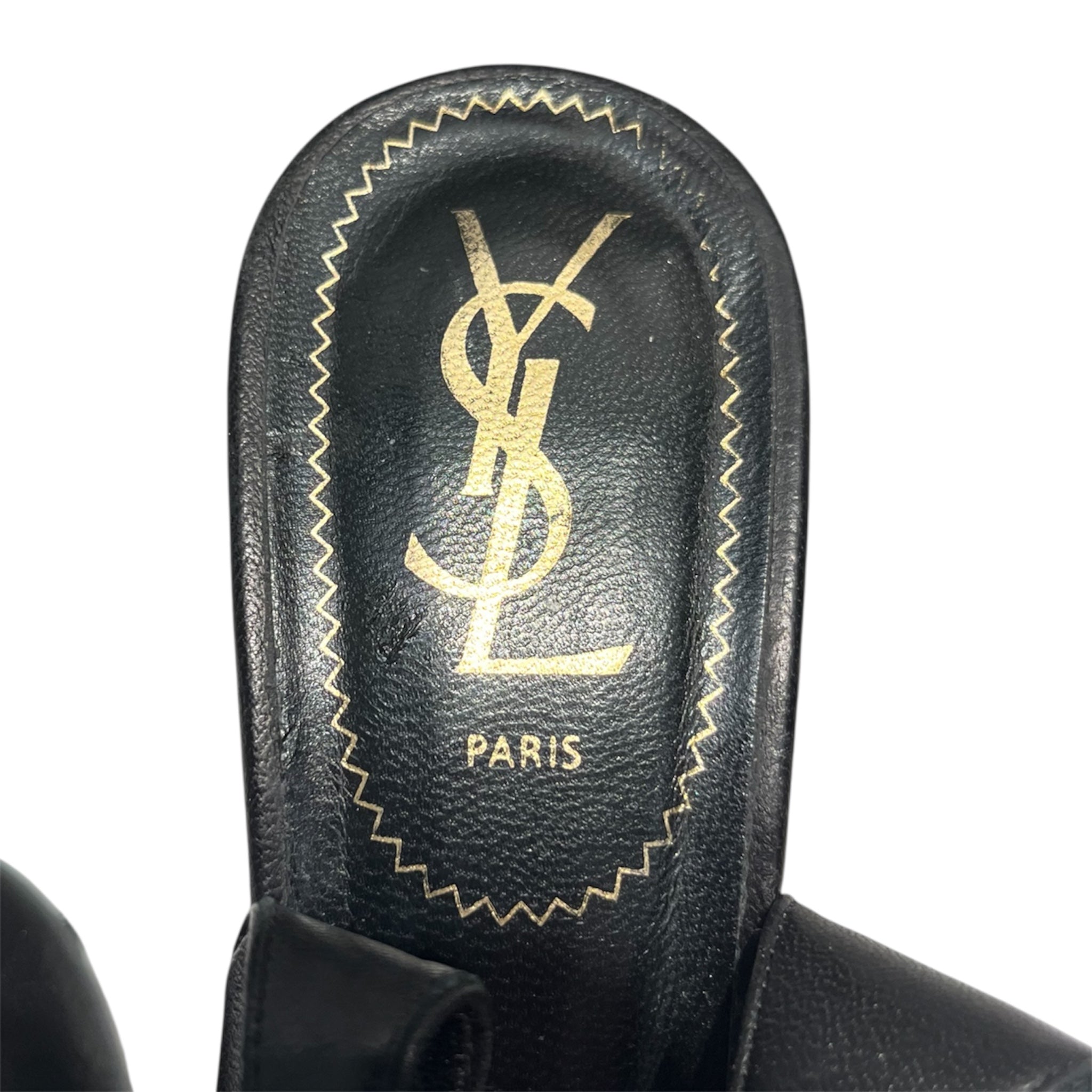 YVES SAINT LAURENT/Heels/EU 38/Leather/BLK/BL 221034 view 3