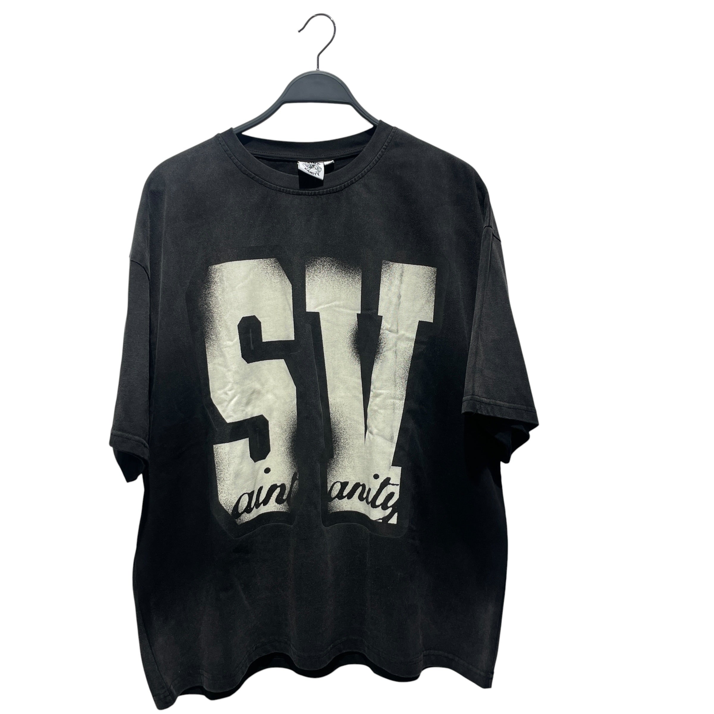 SAINT VANITY/T-Shirt/XL/Cotton/BLK/DISTRESSED LOGO SV view 1