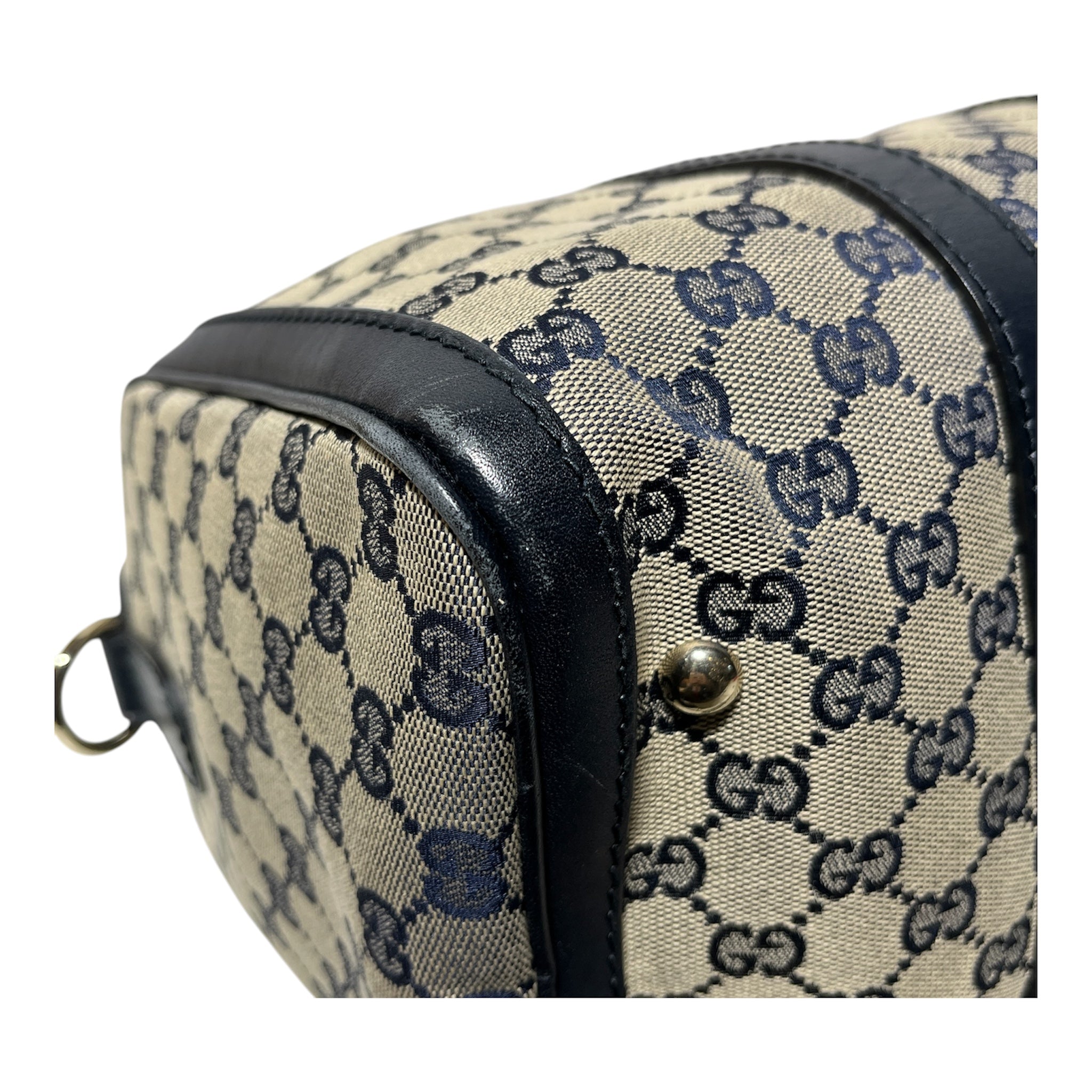 GUCCI/Hand Bag/Monogram/Cotton/BLU/blue all over gg boston view 8