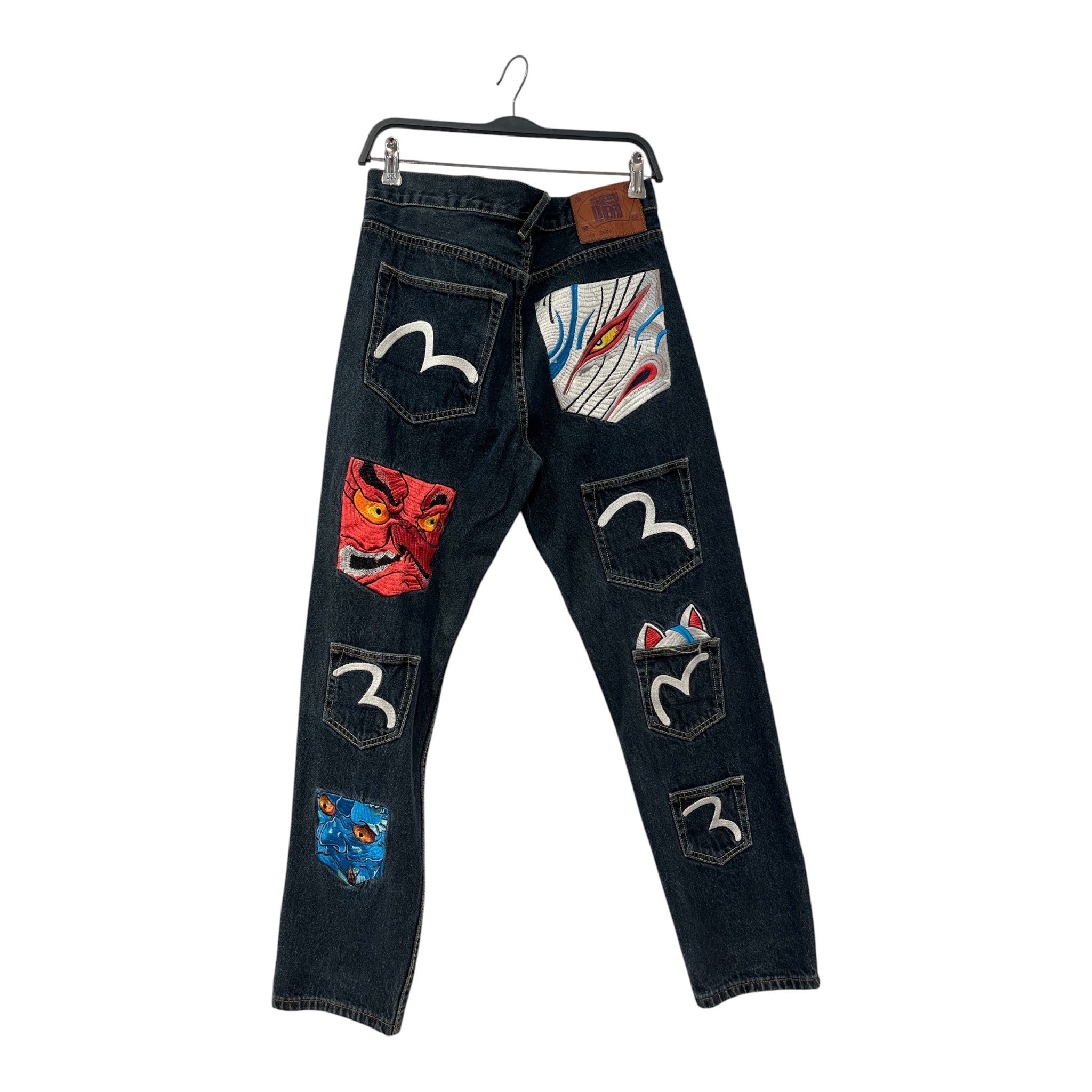 EVISU/Pants/Denim/BLU/Graphic/"2000" masks motifs view 2