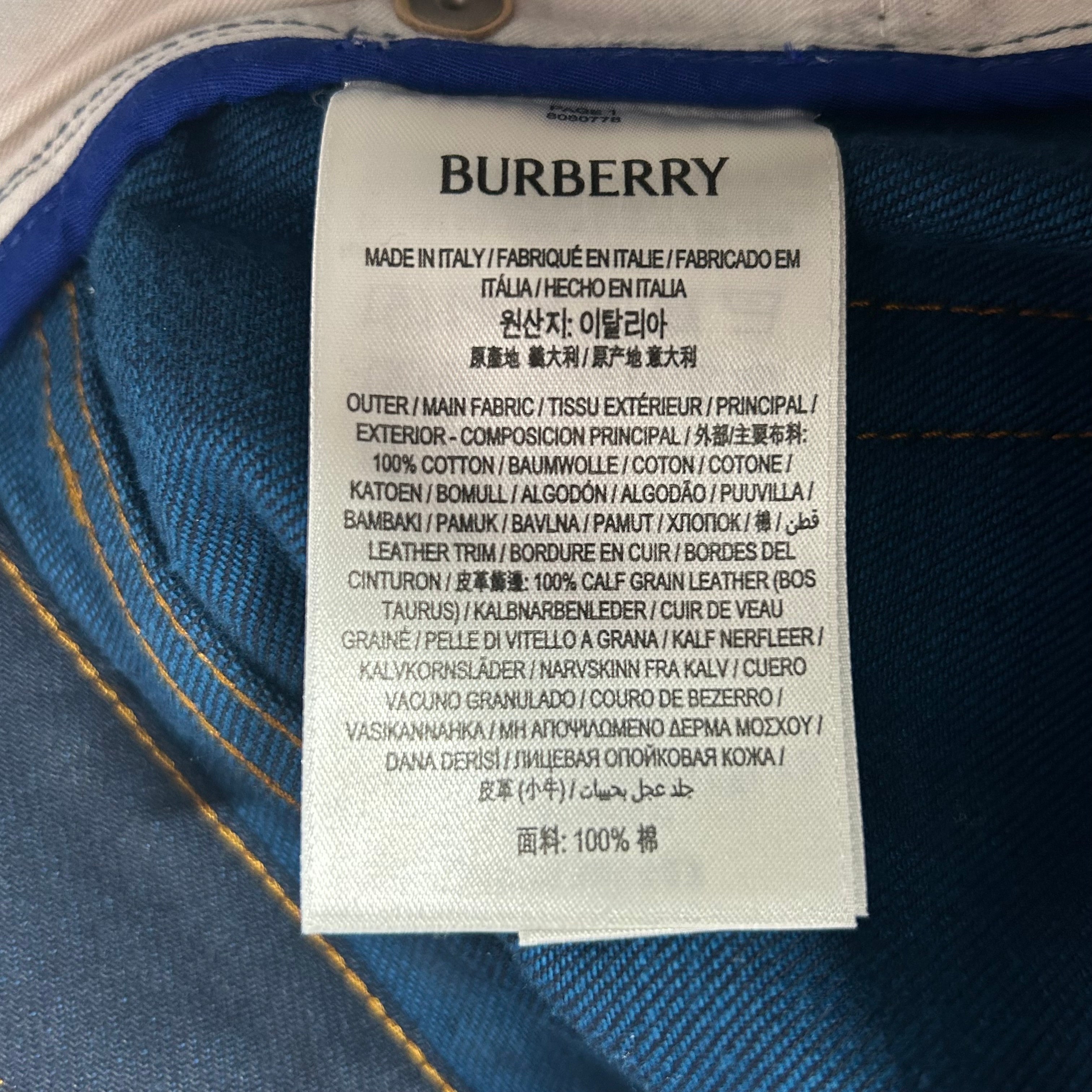 BURBERRY LONDON/Straight Pants/27/Denim/BLU/LOGO PATCH DENIM ROSE view 4