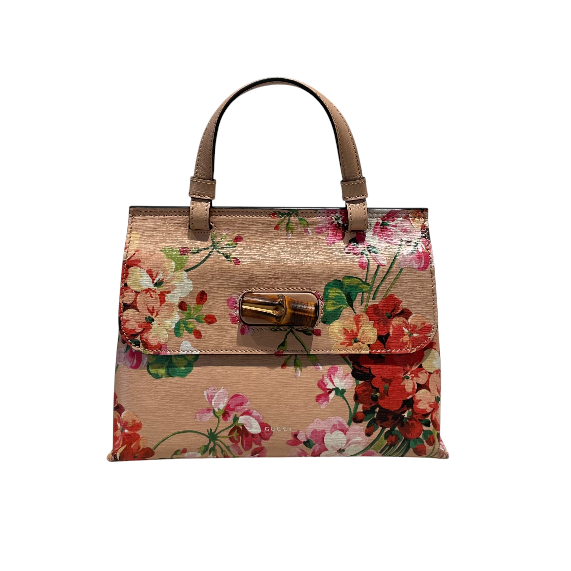 GUCCI/Cross Body Bag/Floral Pattern/Leather/MLT/bamboo blooms view 1