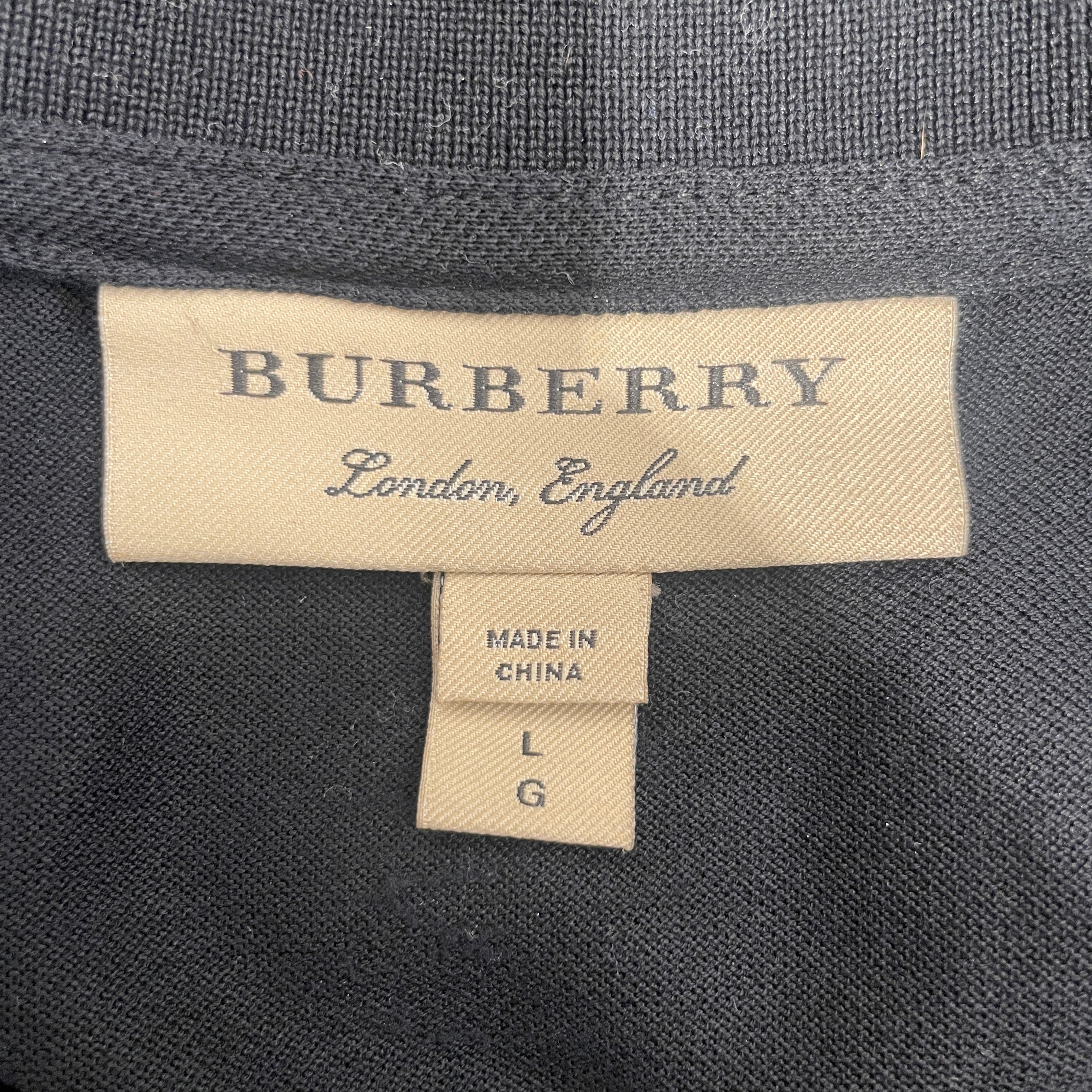 BURBERRY/Polo Shirt/L/Cotton/BLK/ view 3