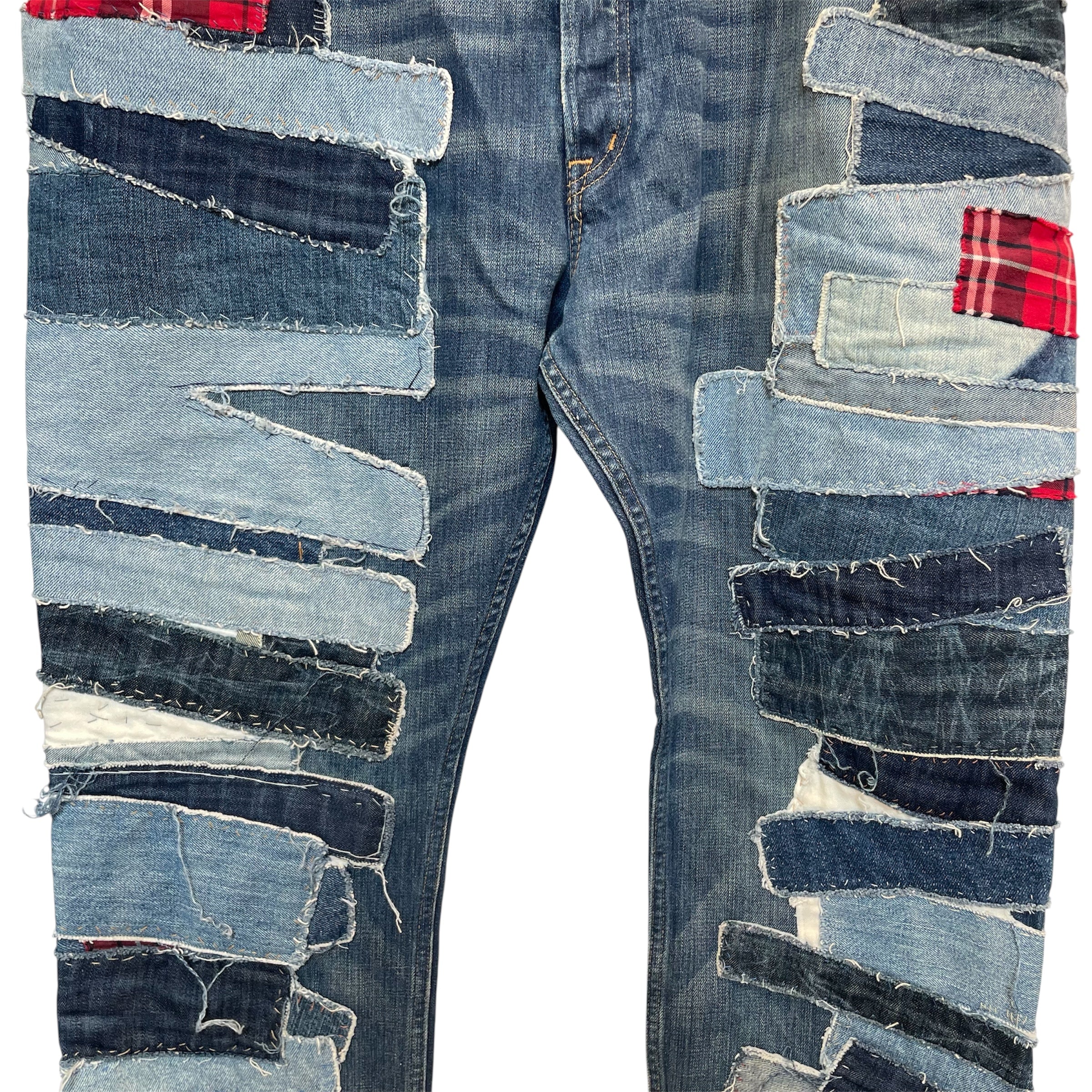 Denim & Supply Ralph Lauren/Pants/42/Cotton/BLU/Patchwork Denim view 3