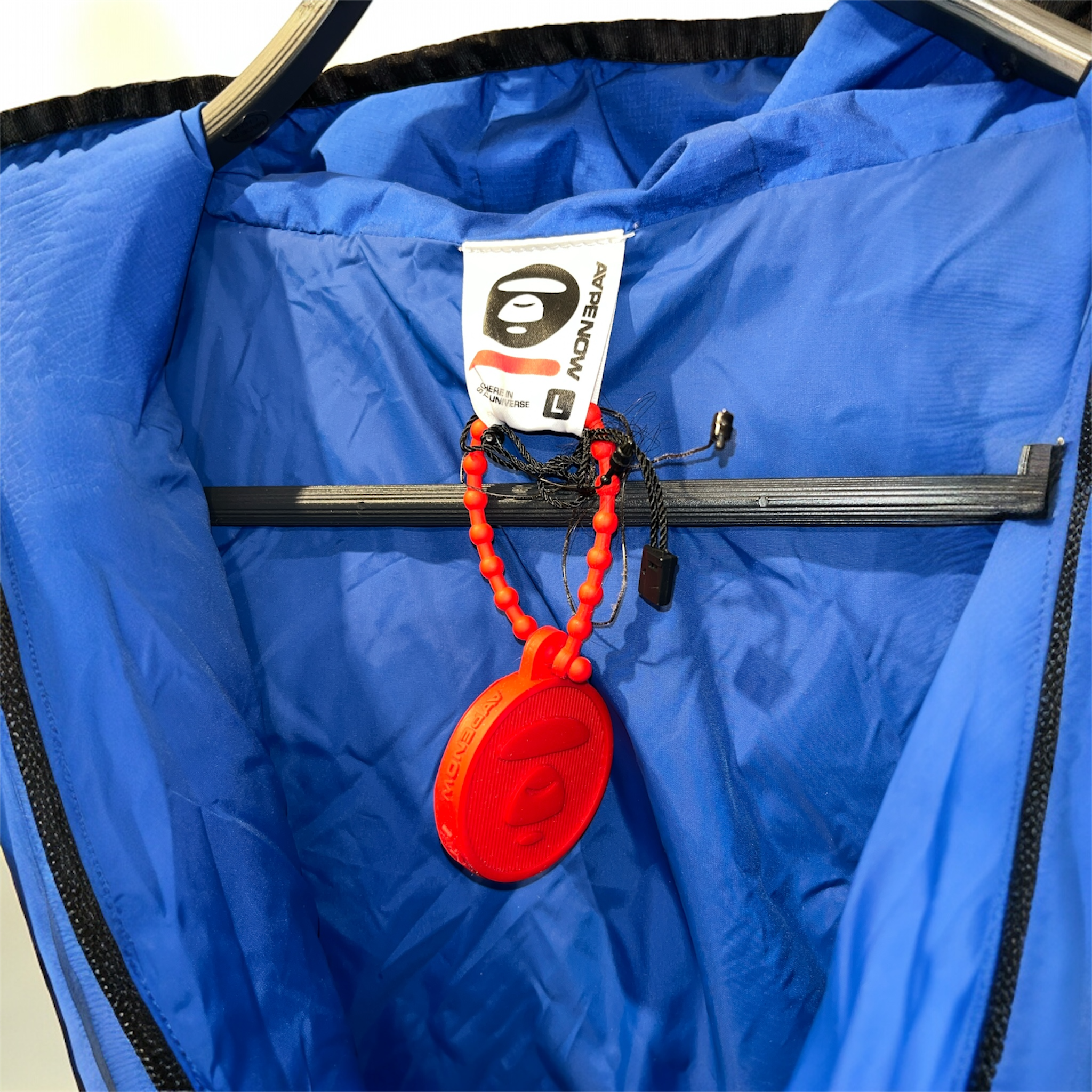 AAPE BY A BATHING APE/Puffer Jkt/L/Polyester/BLU/"AAPENOW" view 3