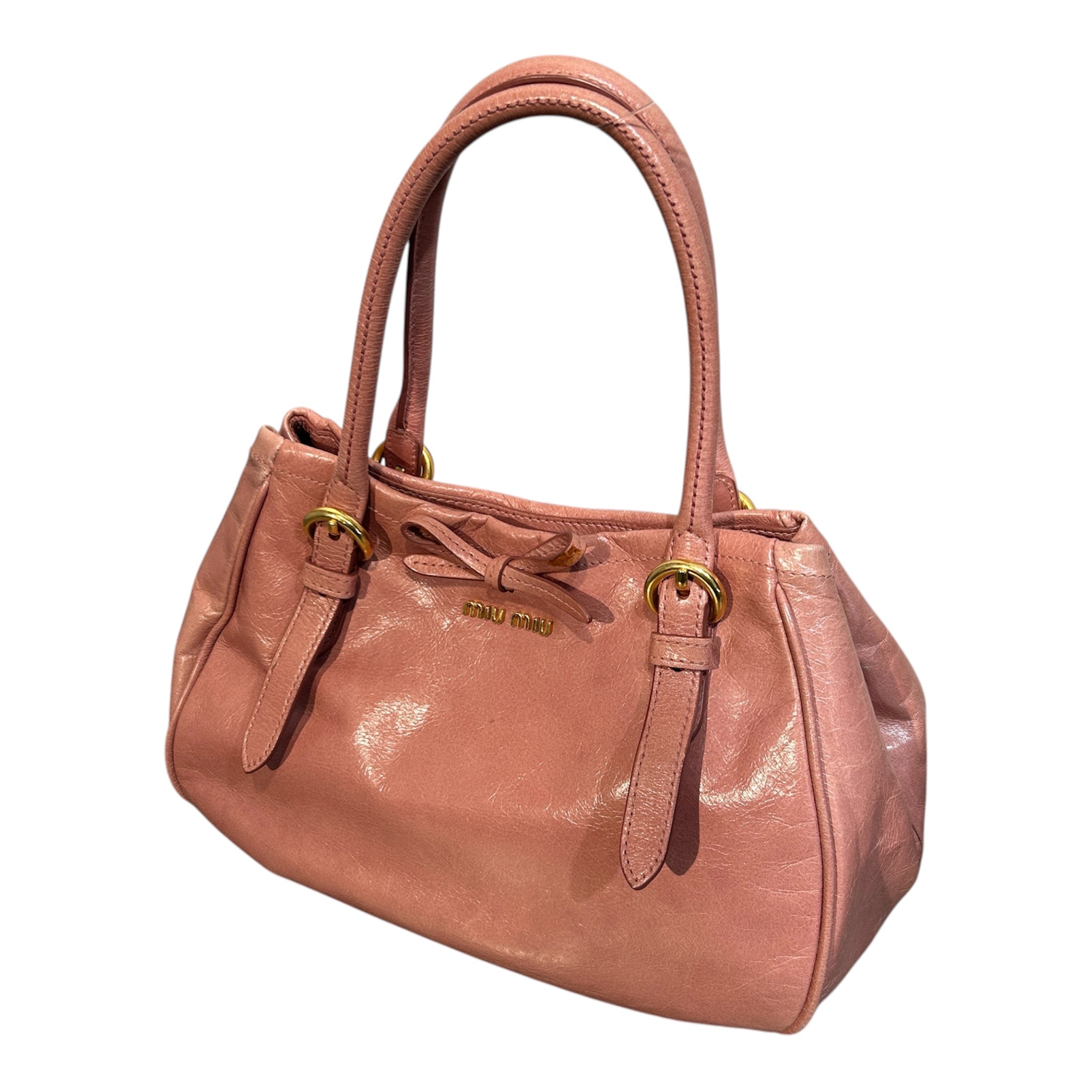 MIU MIU/Bag/Leather/PNK/Miu Miu pink shoulder view 6