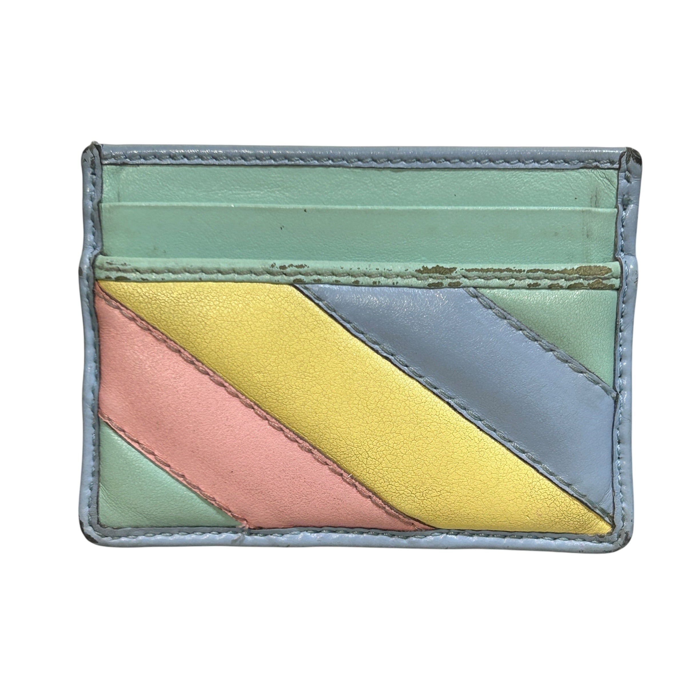 GUCCI/Wallet/Stripe/Leather/MLT/Multicolor Pastel Cardholder view 2
