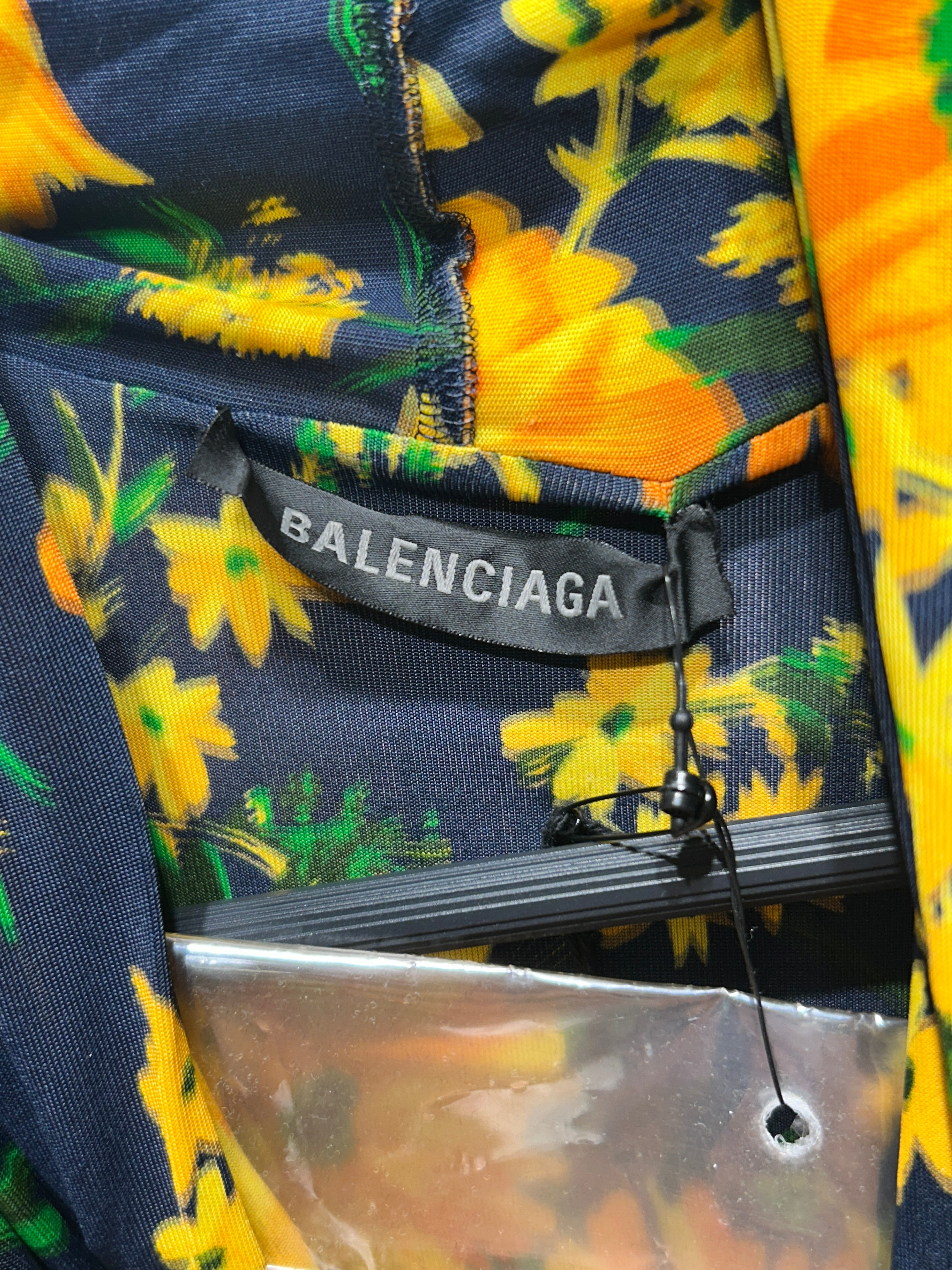 BALENCIAGA/LS Dress/36/Floral Pattern/Polyester/MLT/ view 3