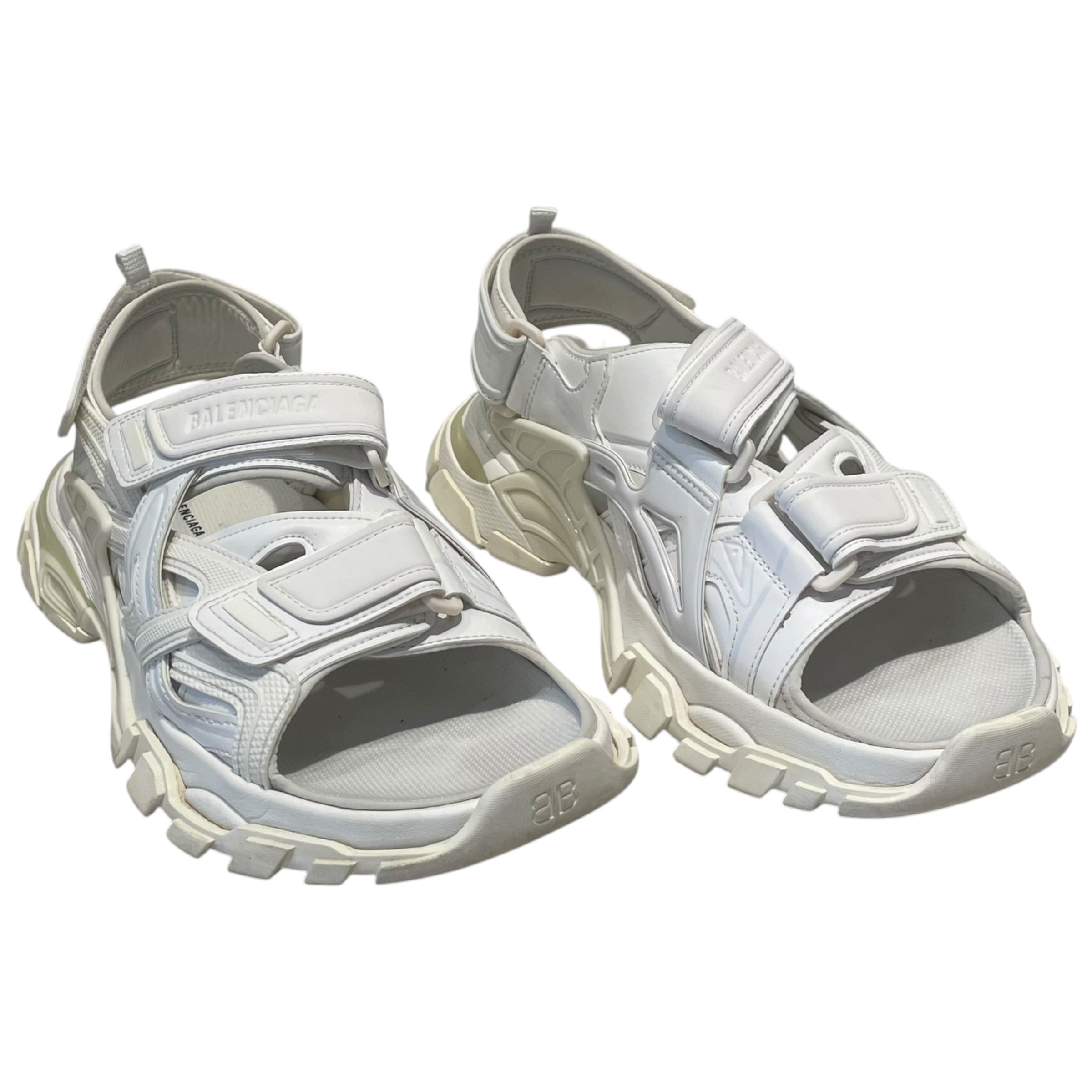 BALENCIAGA/Sandals/US 12/Leather/WHT/Track Sandal view 1