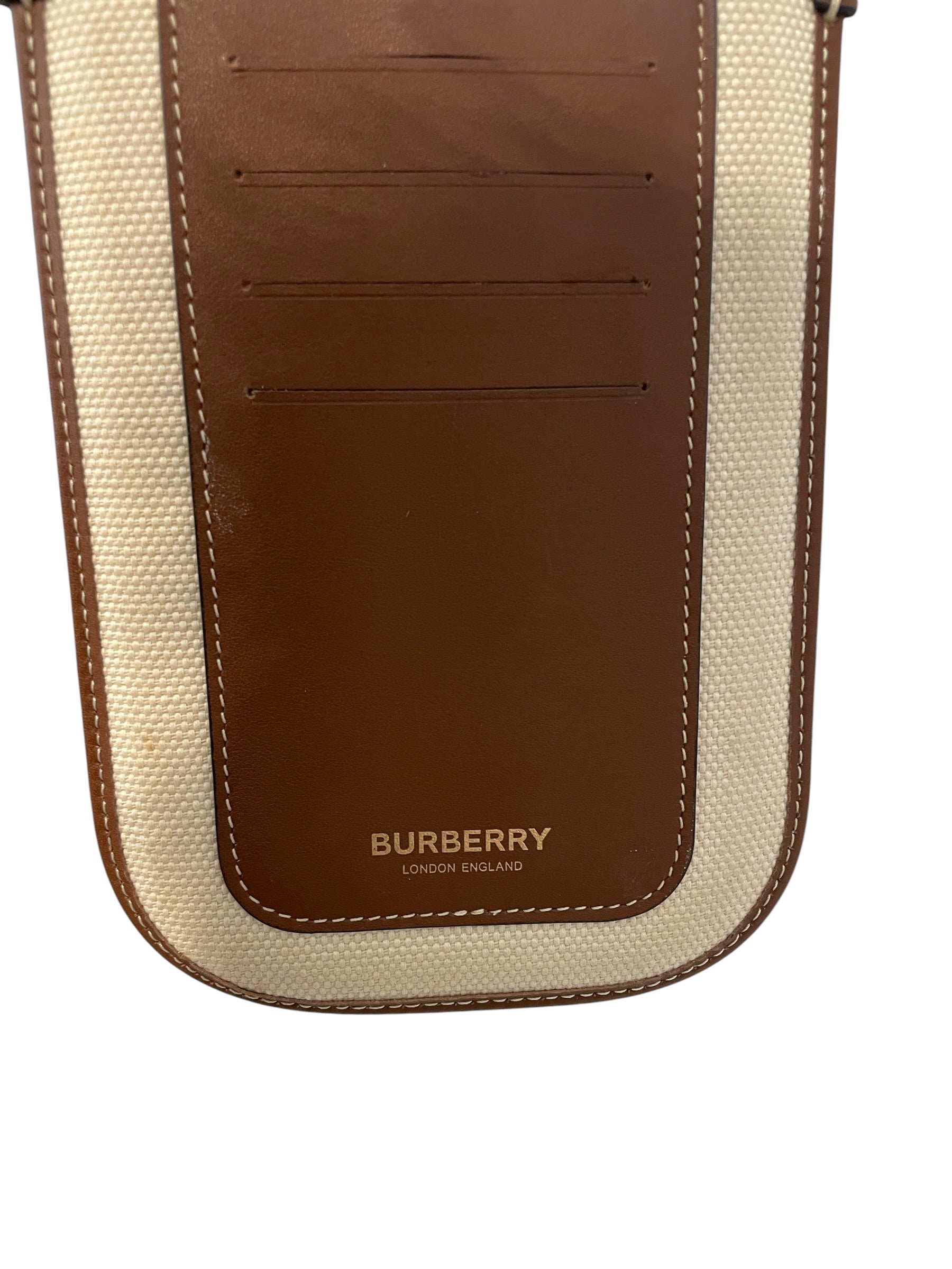 BURBERRY LONDON/Pouch/BEG/TB MONOGRAM PHONE POUCH view 3