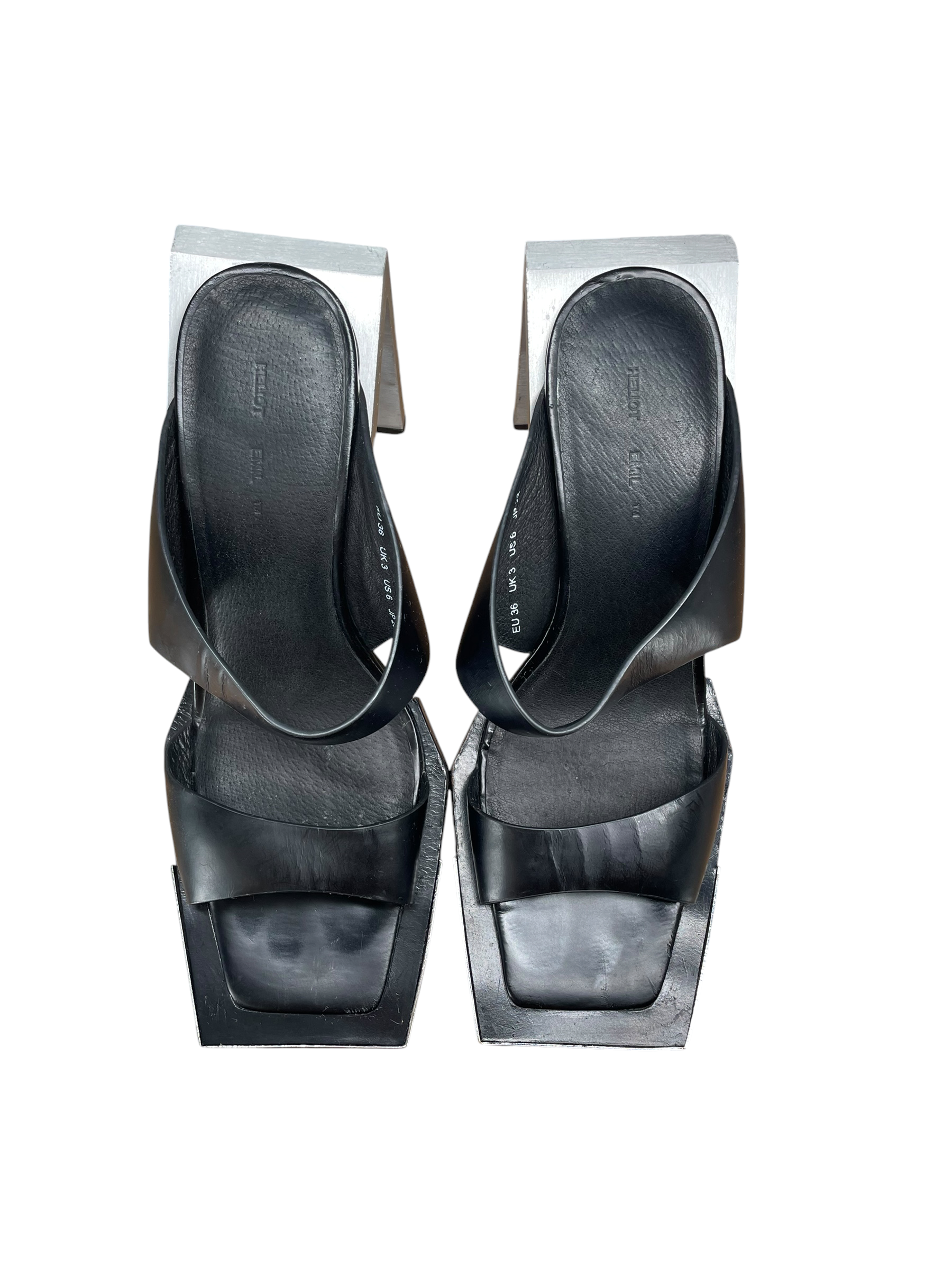HELIOT EMIL/Heels/EU 36/Leather/BLK/CALF LEATHER SANDEL view 5