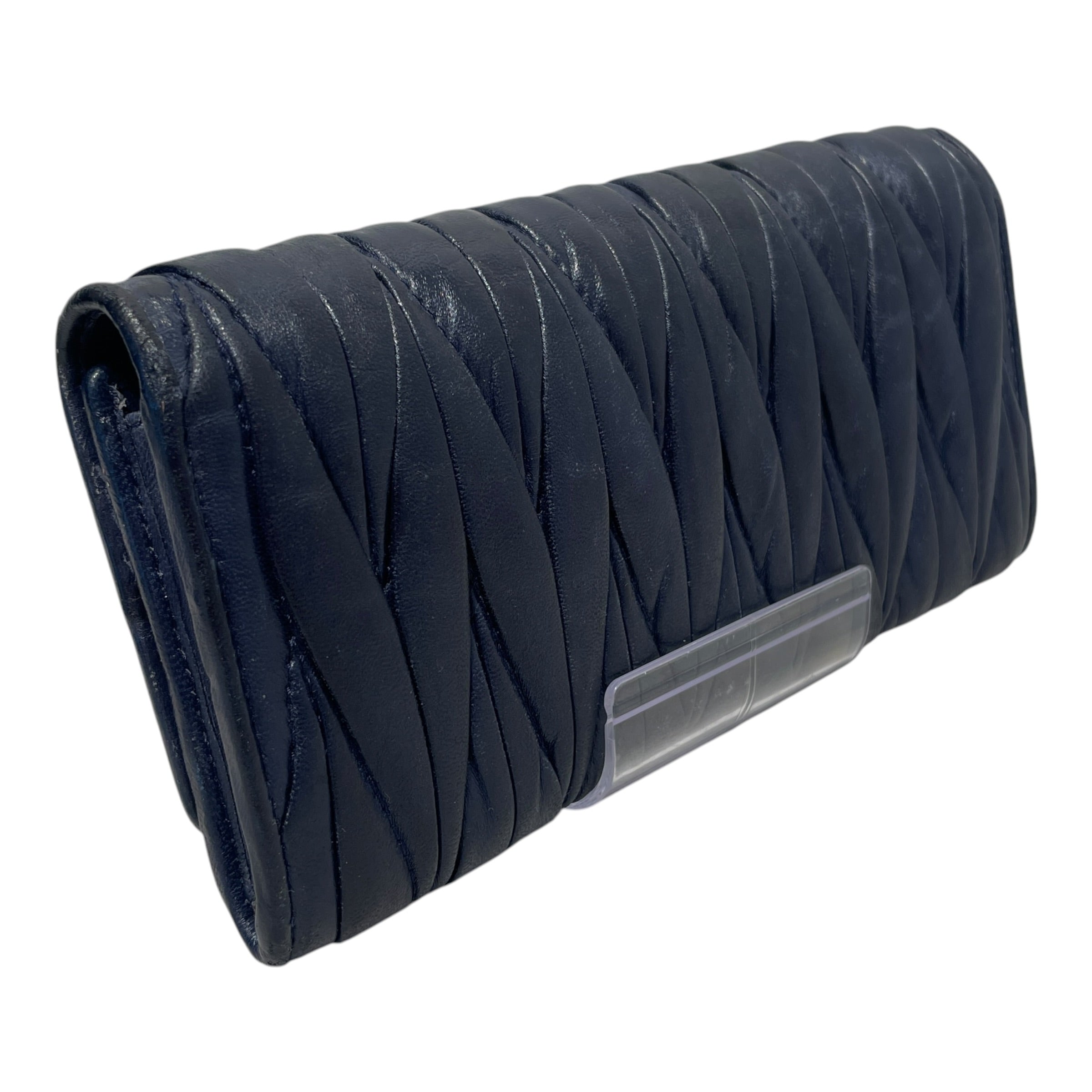 MIU MIU/Long Wallet/Leather/NVY/L's/ view 2