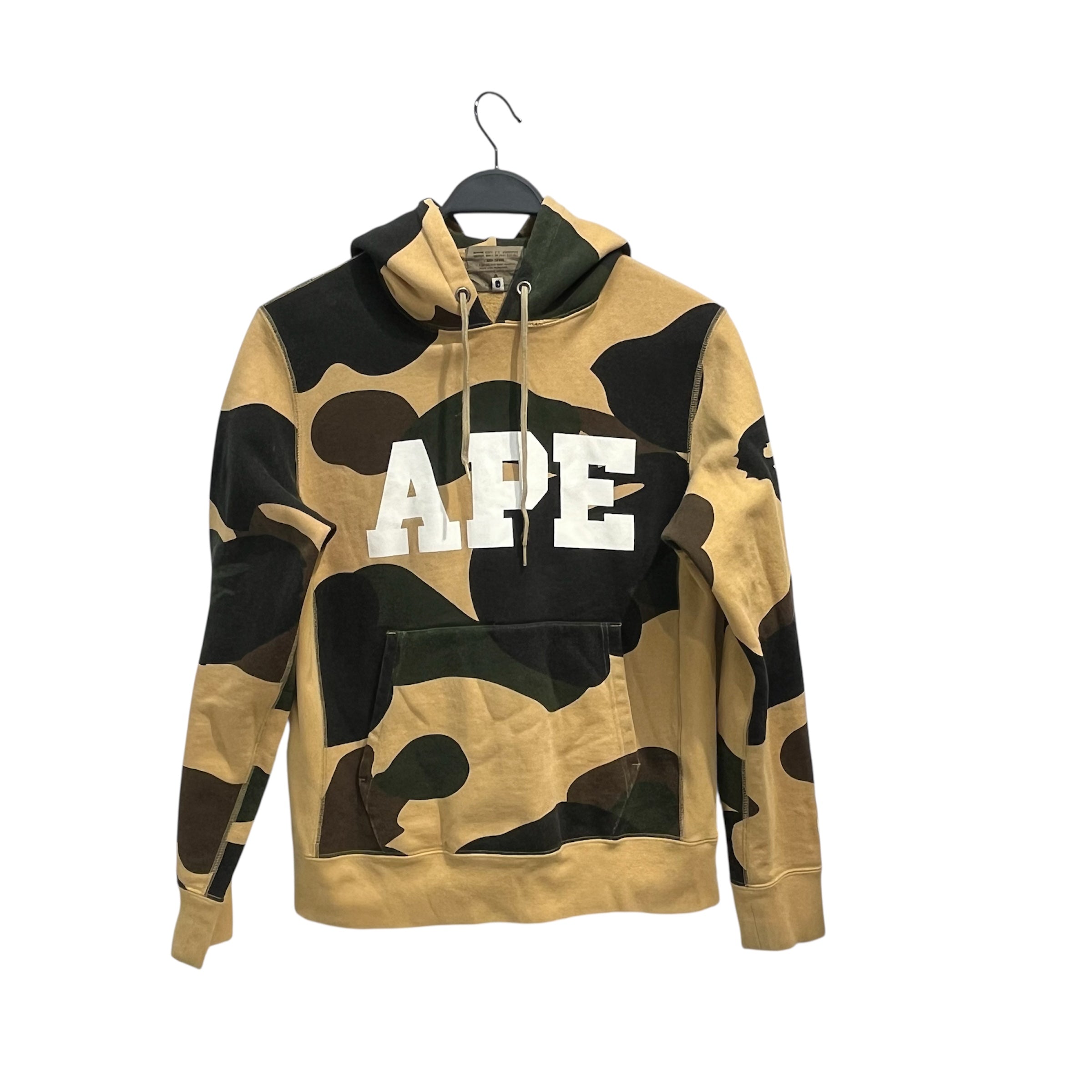 A BATHING APE/Hoodie/M/Camouflage/Cotton/GRN/Pullover/LARGE APE IN WHITE view 1