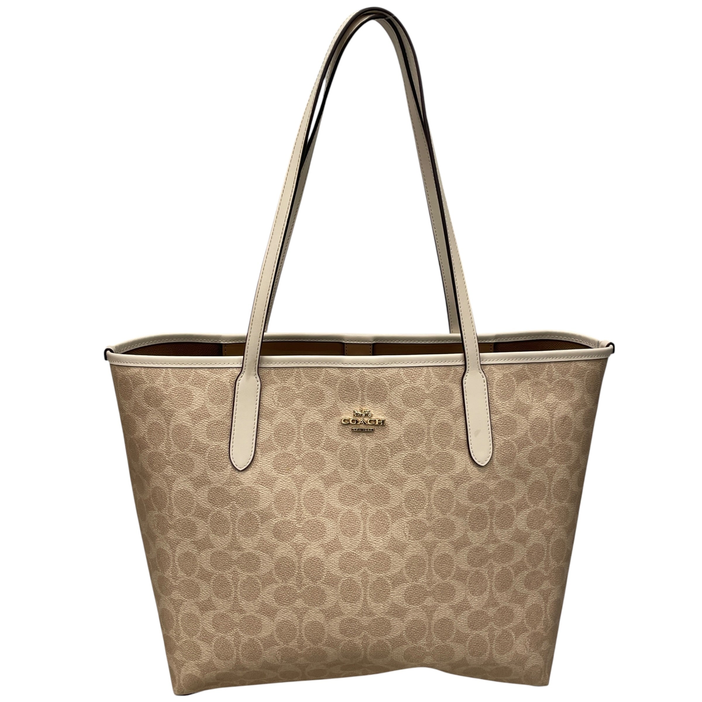COACH/Tote Bag/Monogram/Leather/CRM/CITY TOTE BAG view 1