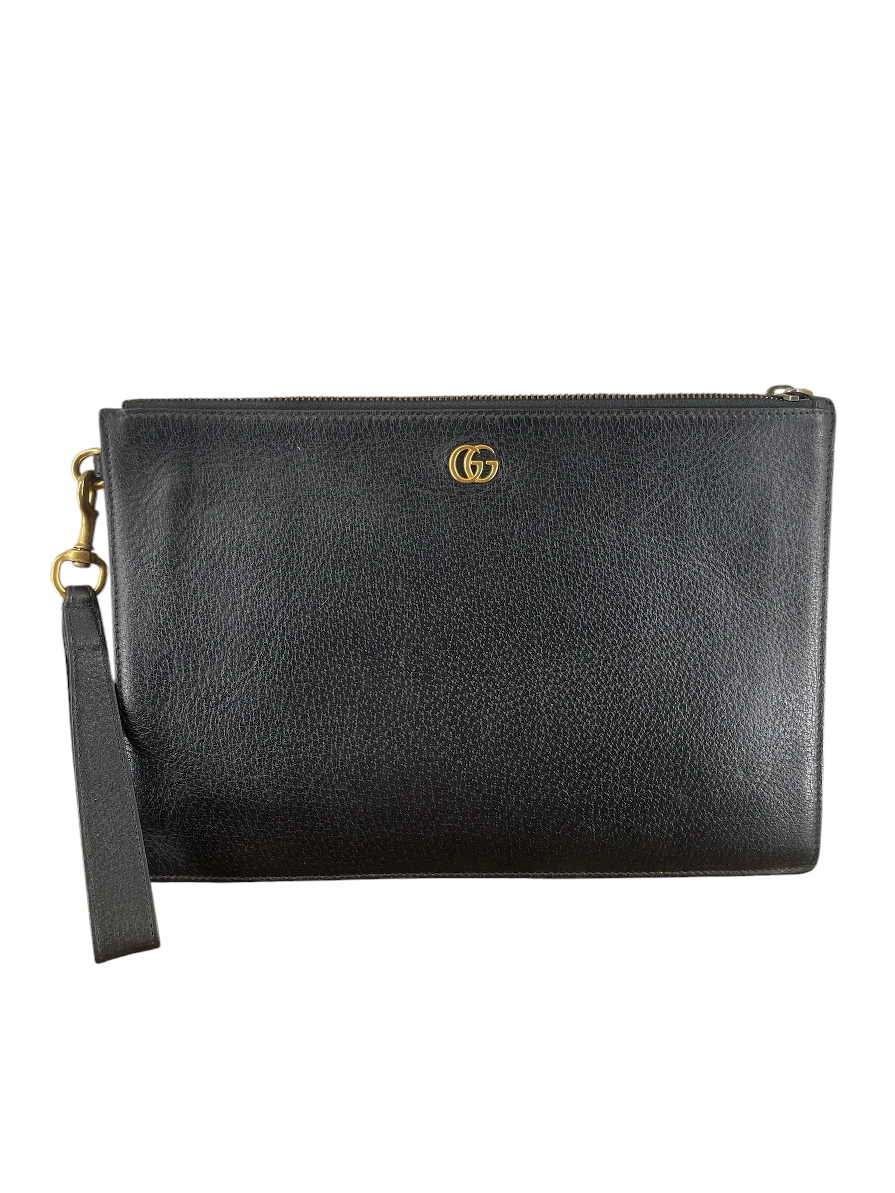 GUCCI/Pouch/Leather/BLK/475317203887 Gld Hrdwre view 1
