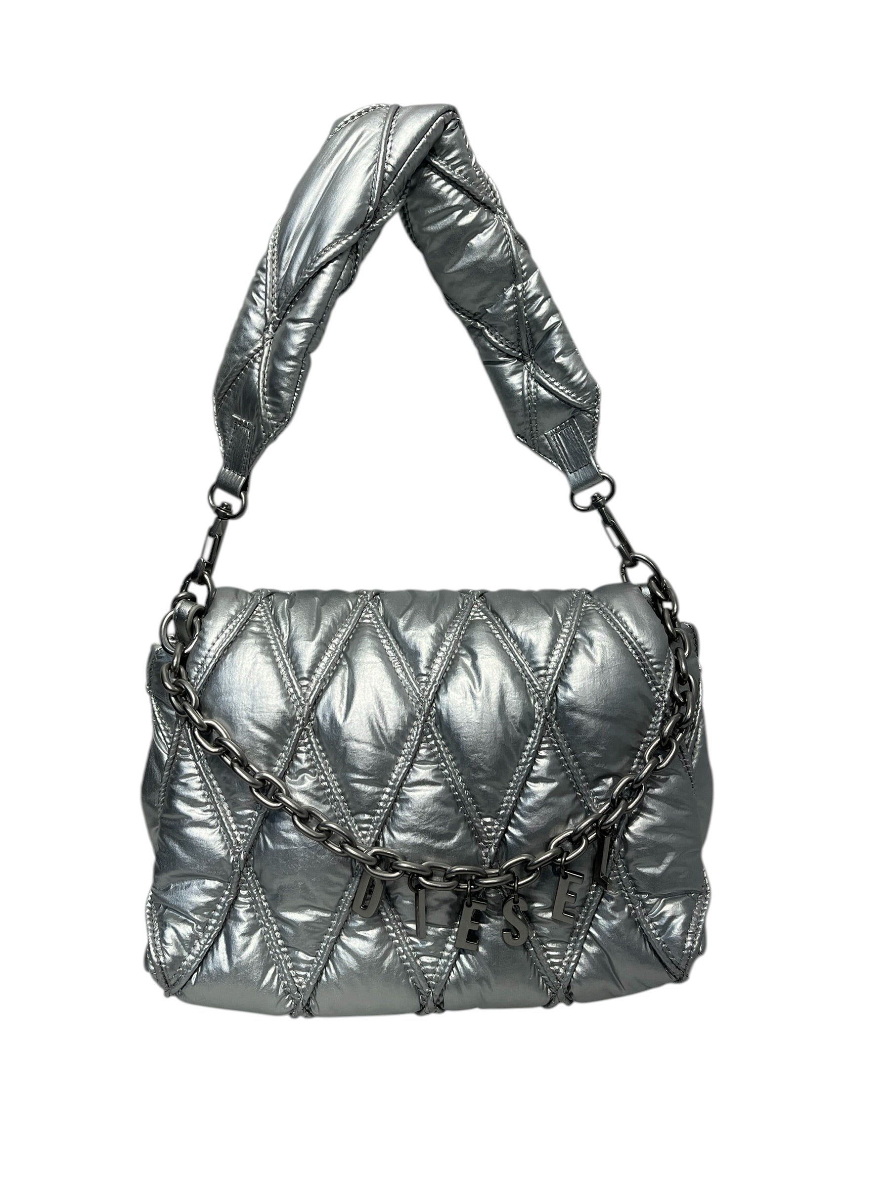 DIESEL/Bag/Monogram/SLV/Charm D Shoulder bag view 1