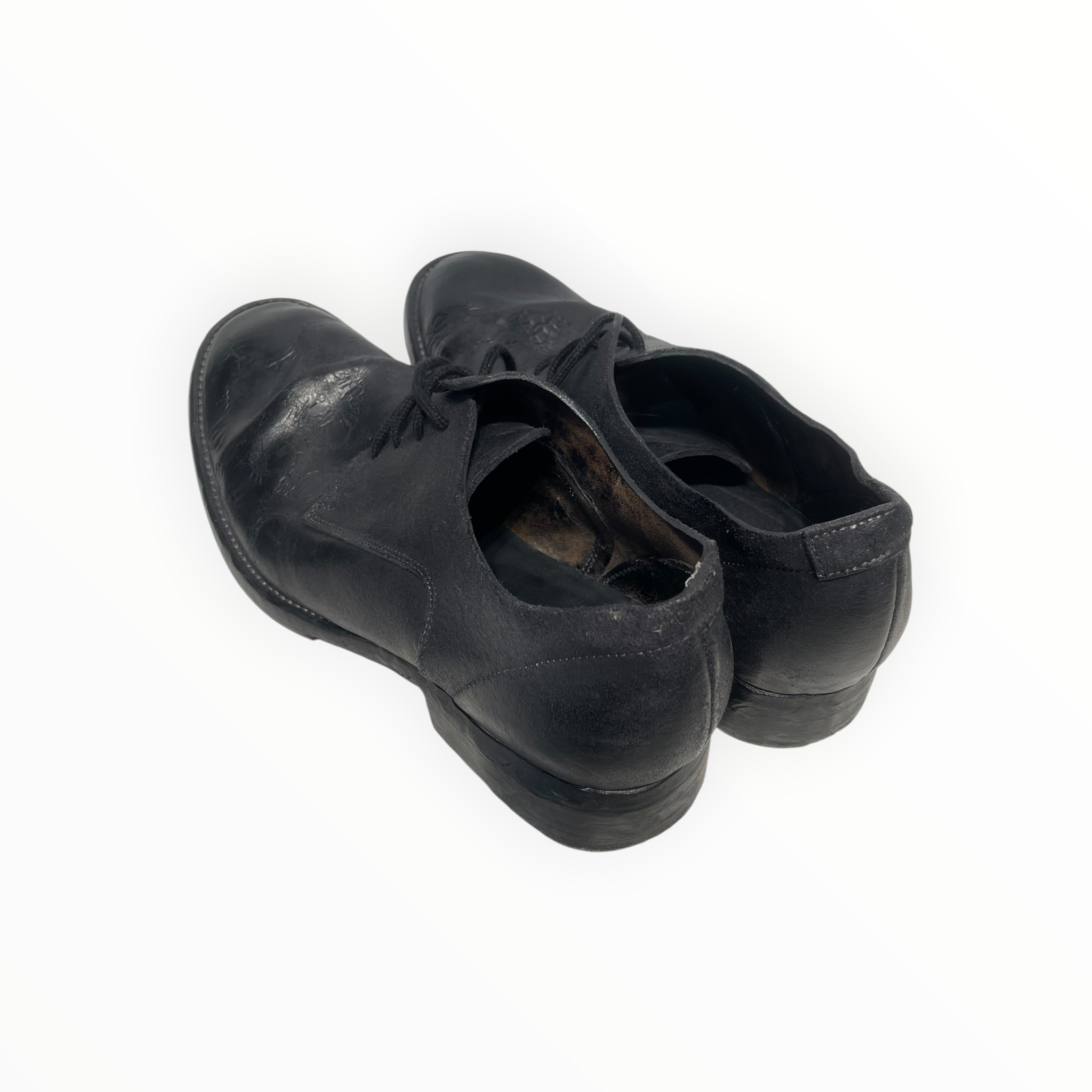 11 By Boris Bidjan Saberi/Dress Shoes/EU 42/Leather/BLK/spolied leather view 2