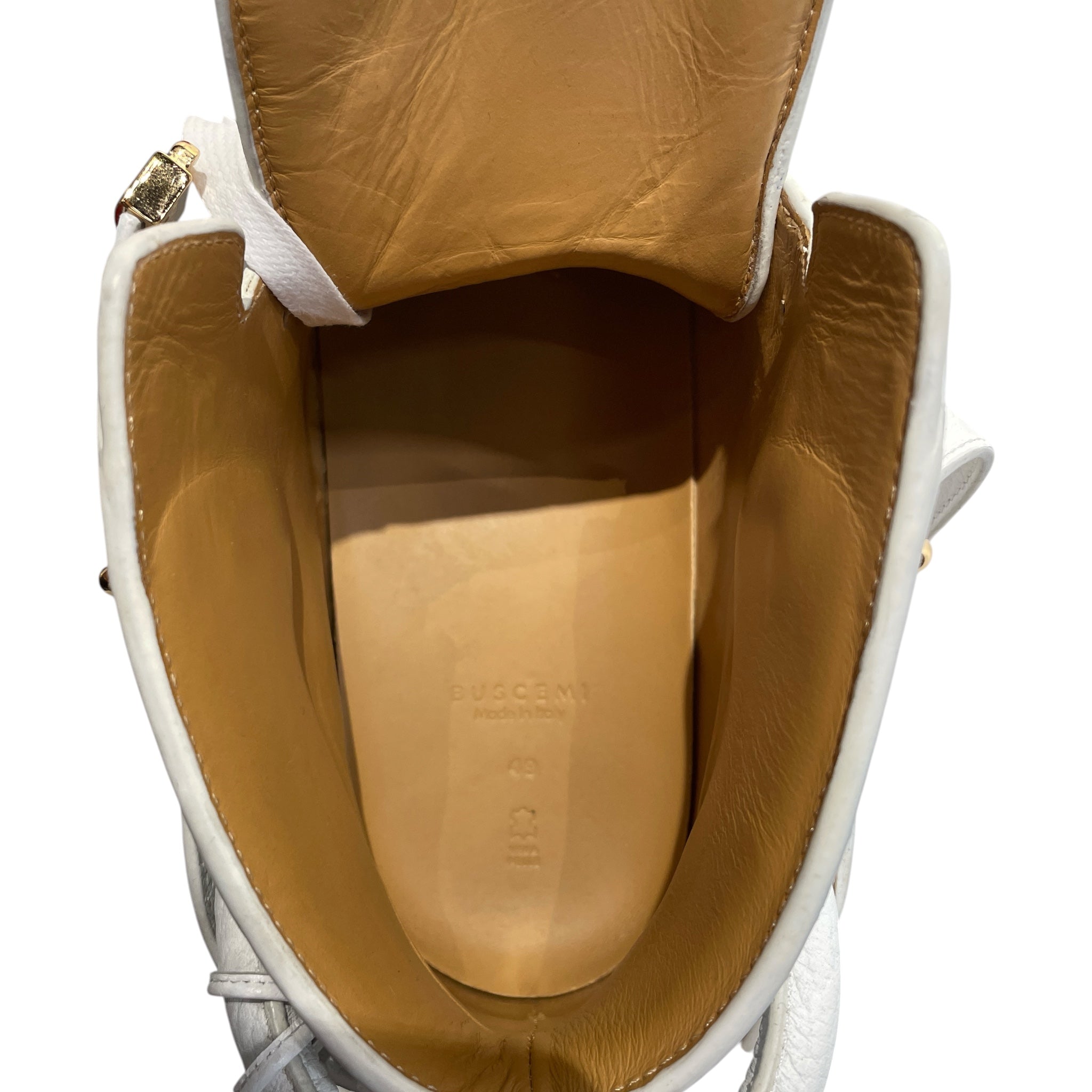 BUSCEMI/Hi-Sneakers/EU 49/Leather/WHT/ view 3
