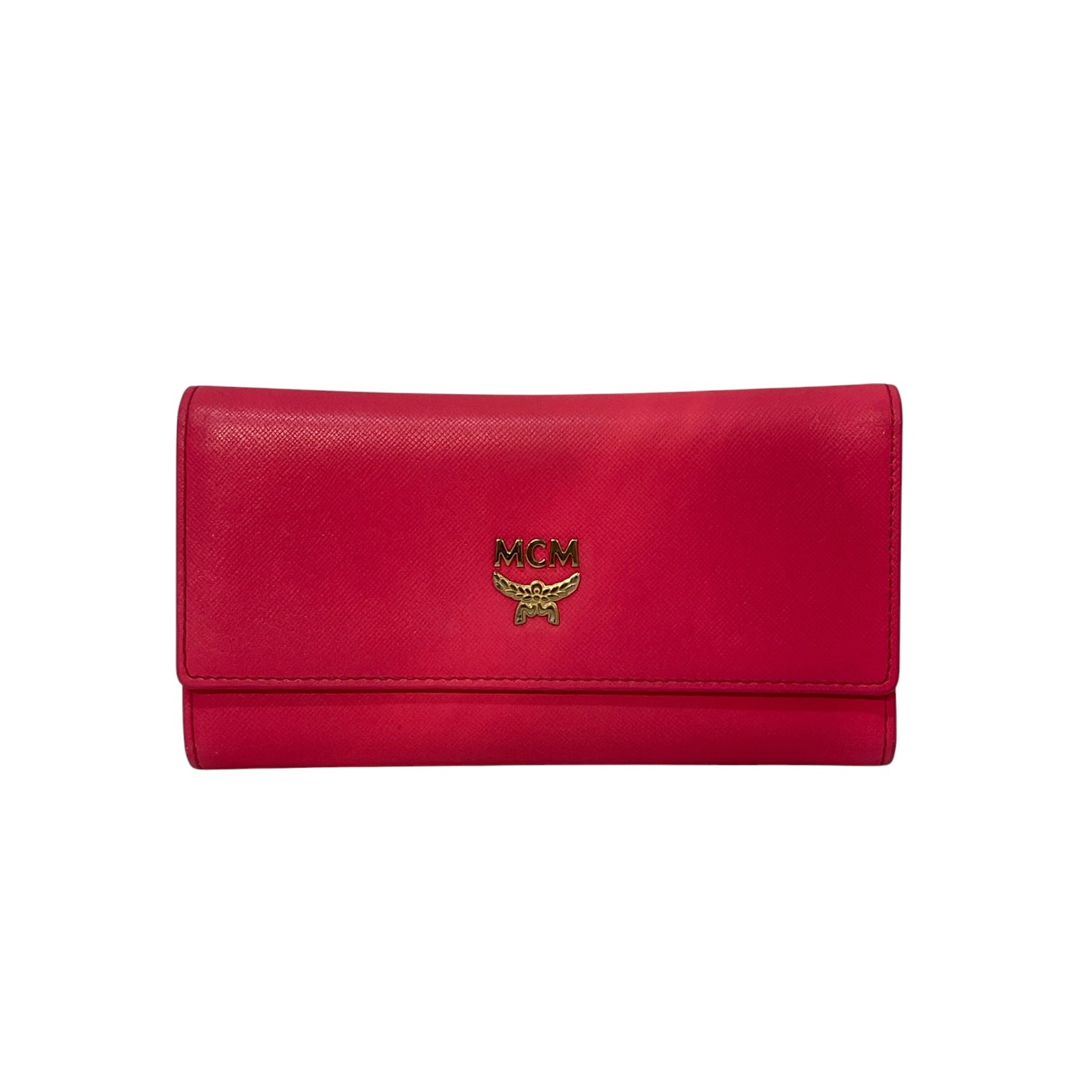 MCM/Long Wallet/Leather/PNK/L's/Gold-Tone MCM Logo view 1