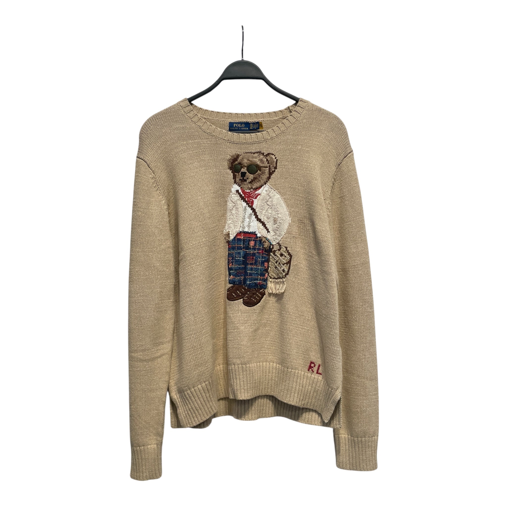 POLO RALPH LAUREN/Sweater/XXL/Wool/BEG/Oversize/ view 1