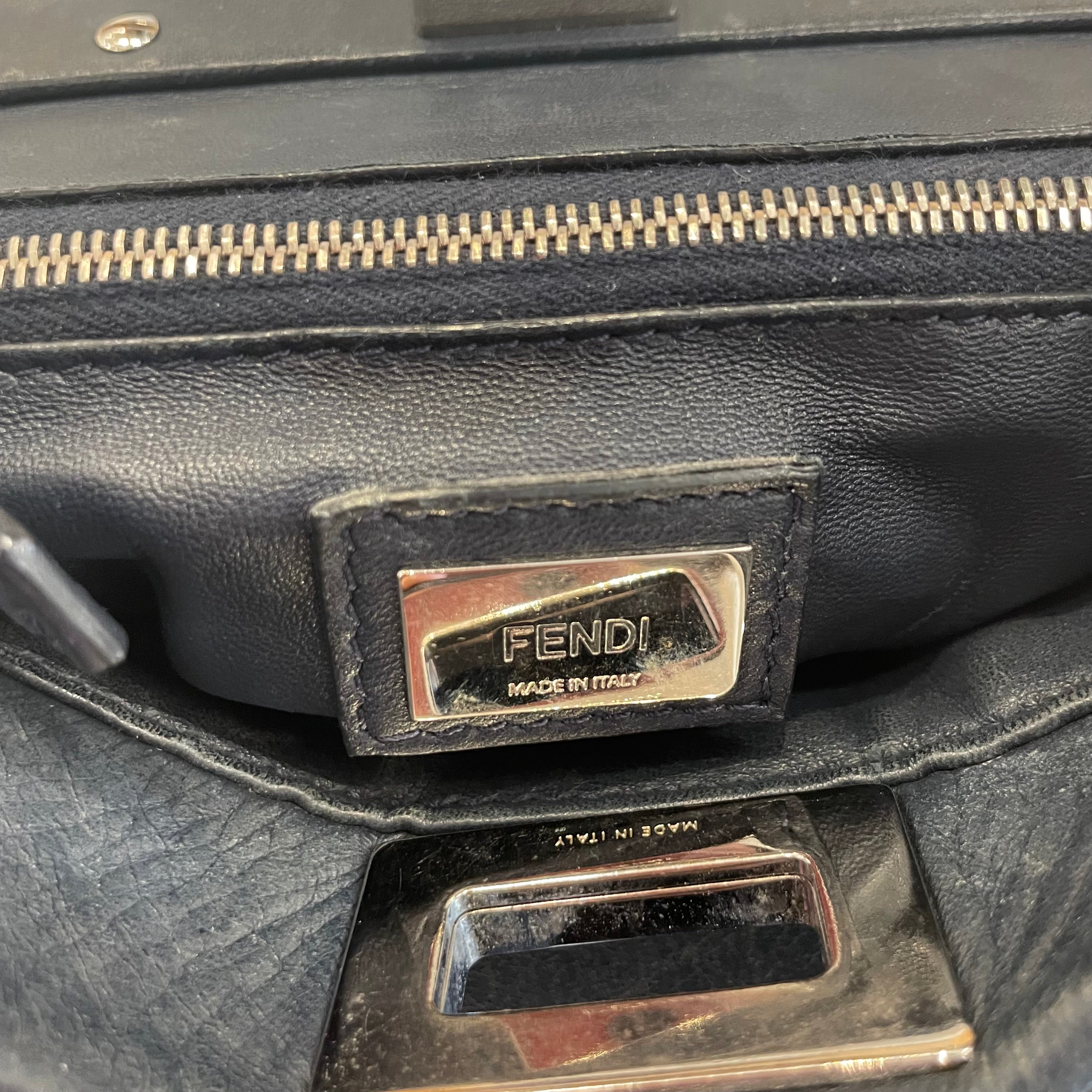 FENDI/Hand Bag/Leather/GRY/Dark Gray Peekaboo Bag view 3