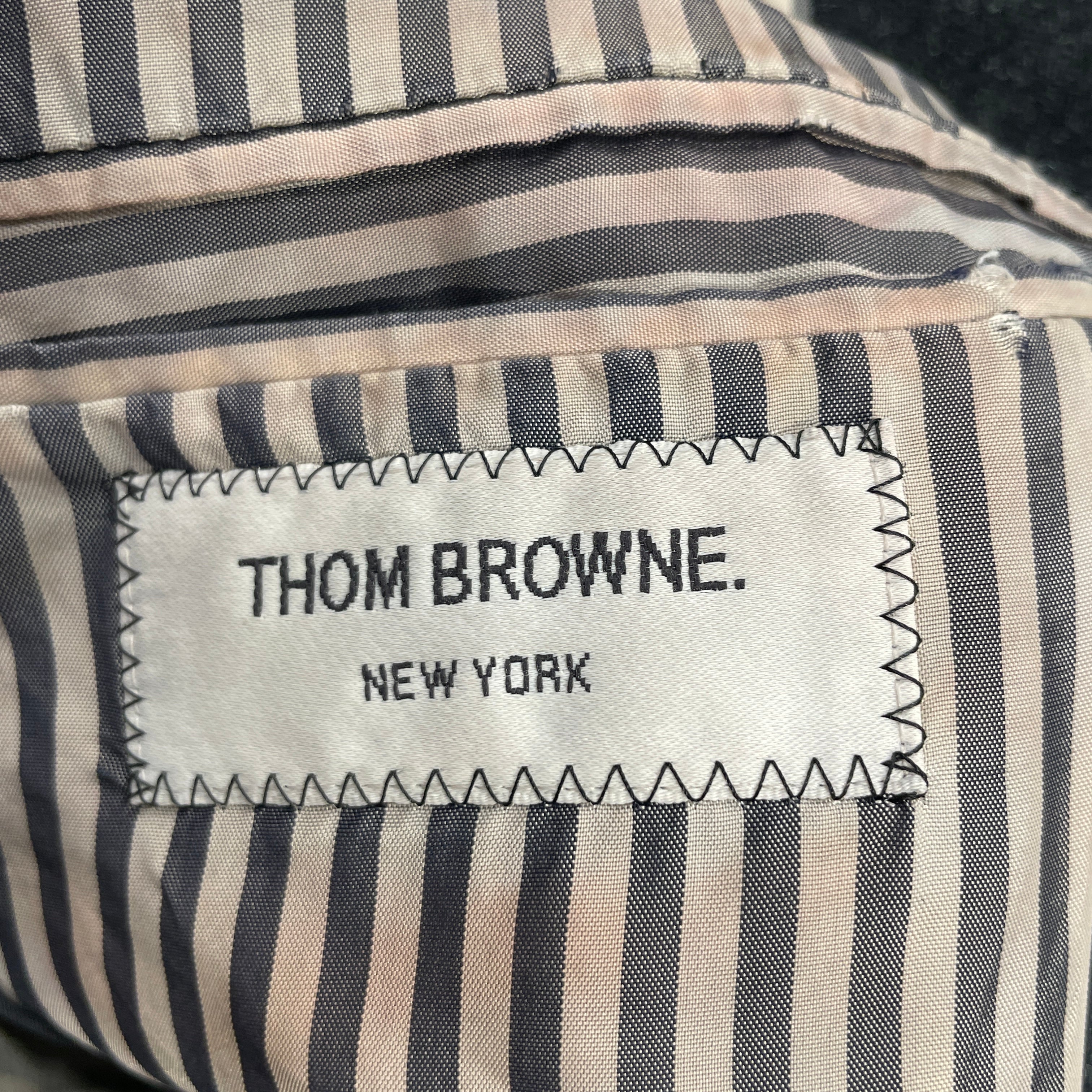 THOM BROWNE. NEW YORK/Trench Coat/0/Wool/GRY/3 BUTTON TRENCH view 5
