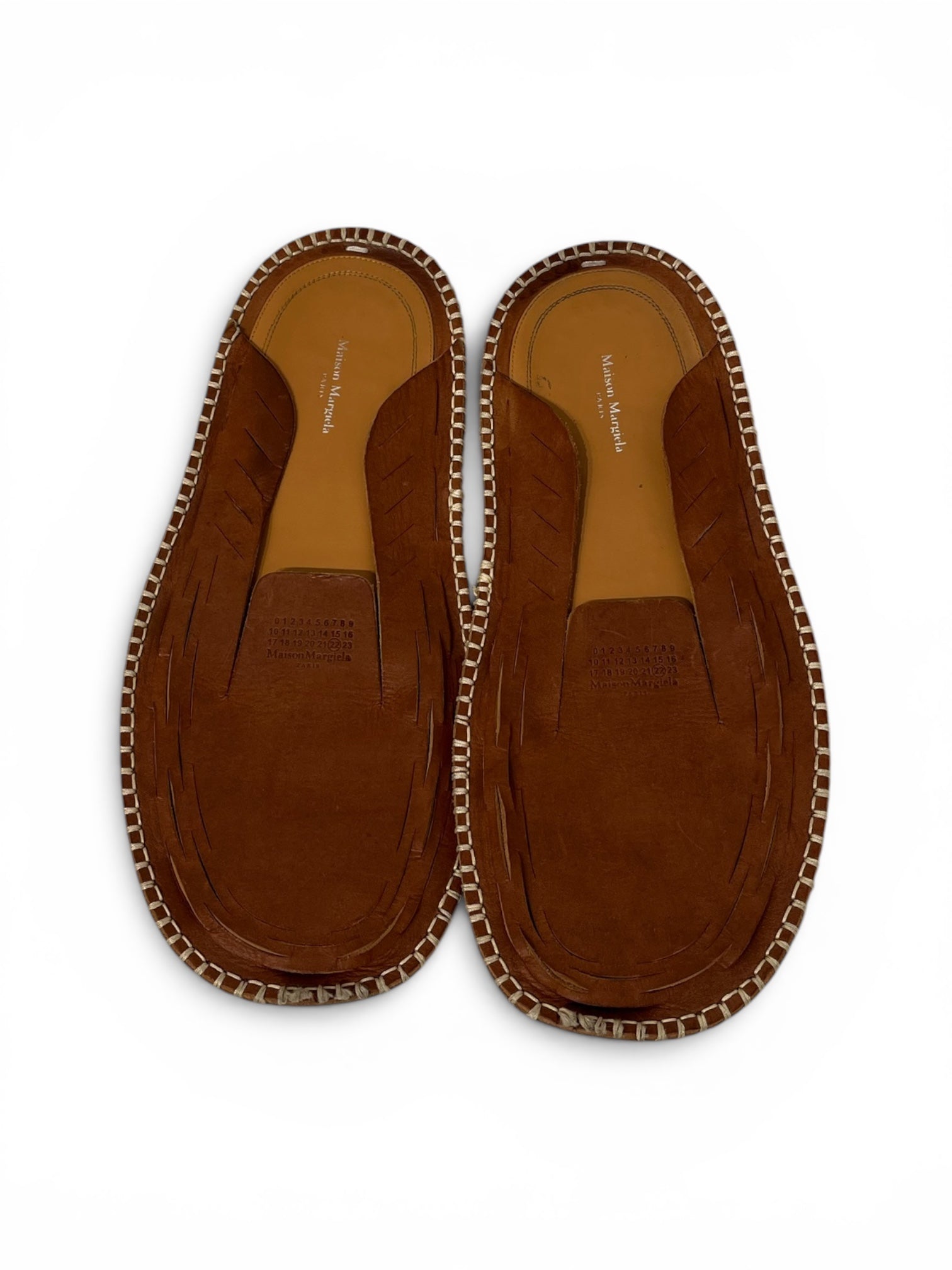 Maison Margiela/Sandals/EU 40/Leather/BRW/Slip-on/LASER CUT MOCCASIN view 5