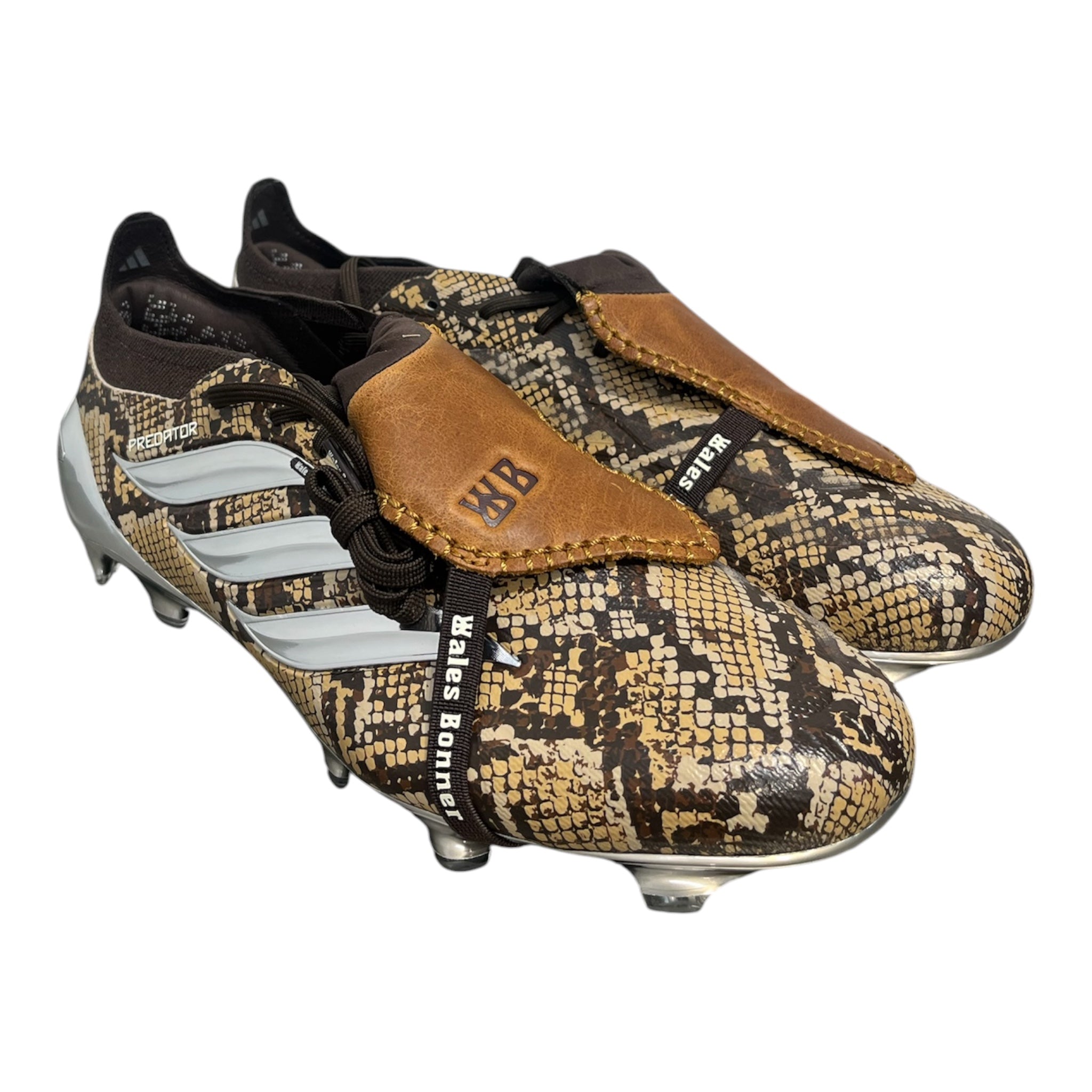 WALES BONNER/Low-Sneakers/US 9.5/Animal Pattern/Leather/BRW/PREDATOR view 1