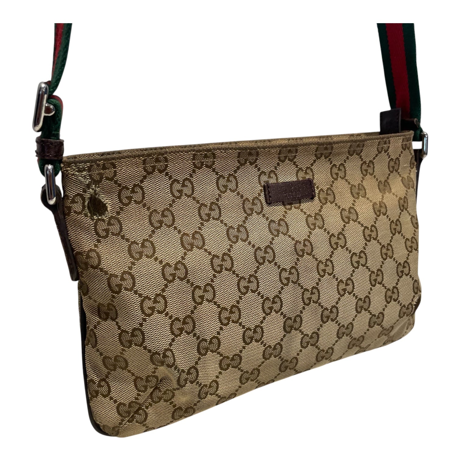 GUCCI/Cross Body Bag/Monogram/Cotton/BRW/Gucci GG Canvas Messenger Bag view 6