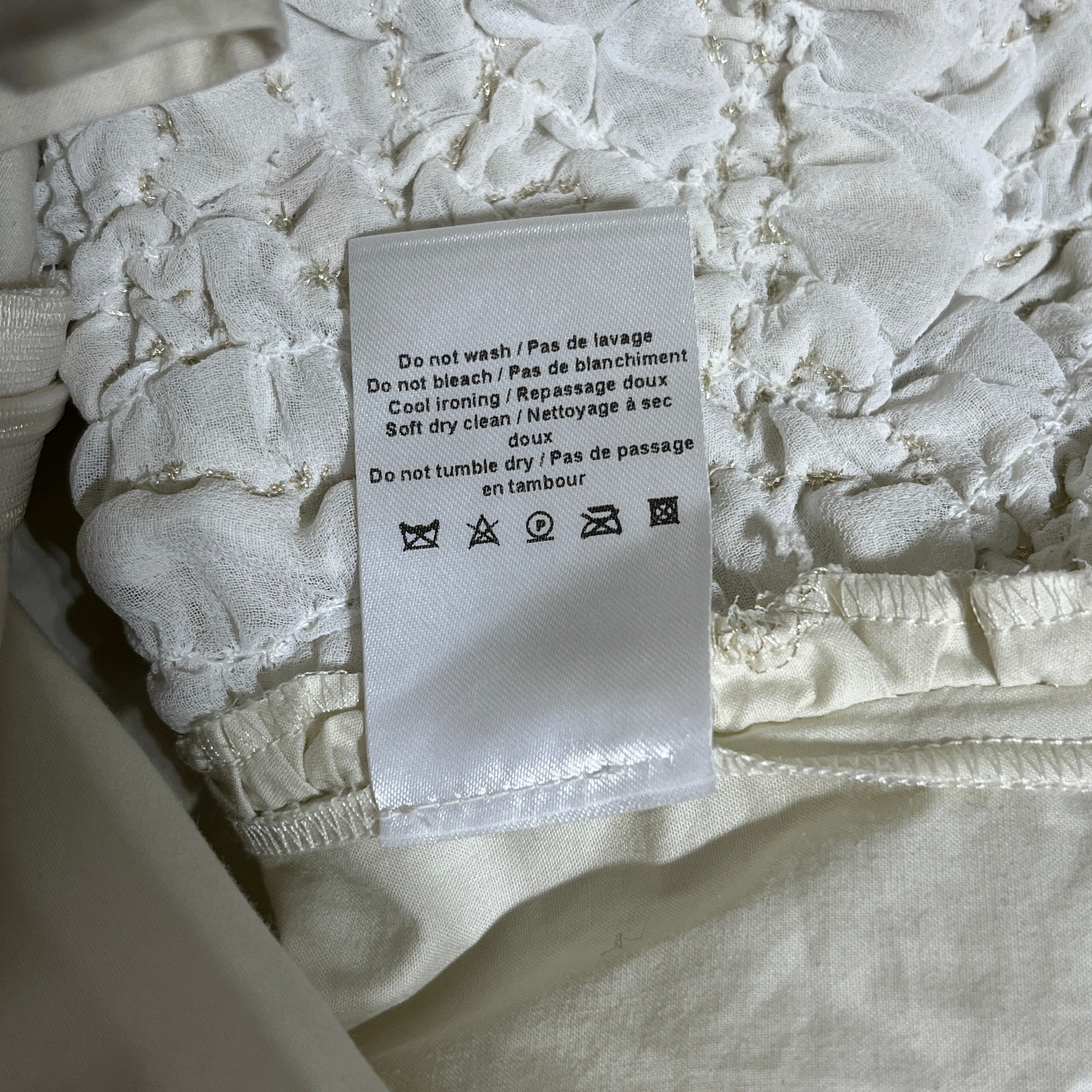 LEMAIRE/LS Shirt/36/Cotton/CRM/RUFFLED/CINCHED/ MOCKNECK view 5