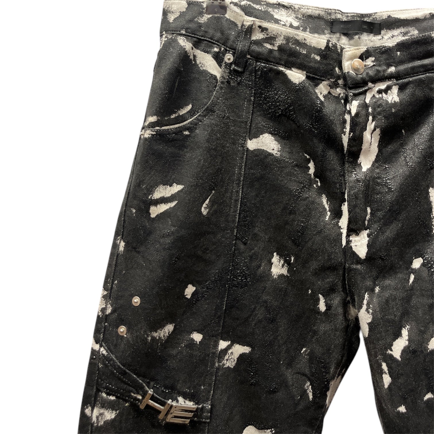 HELIOT EMIL/Cargo Pants/M/Cotton/BLK/painted cargo view 3