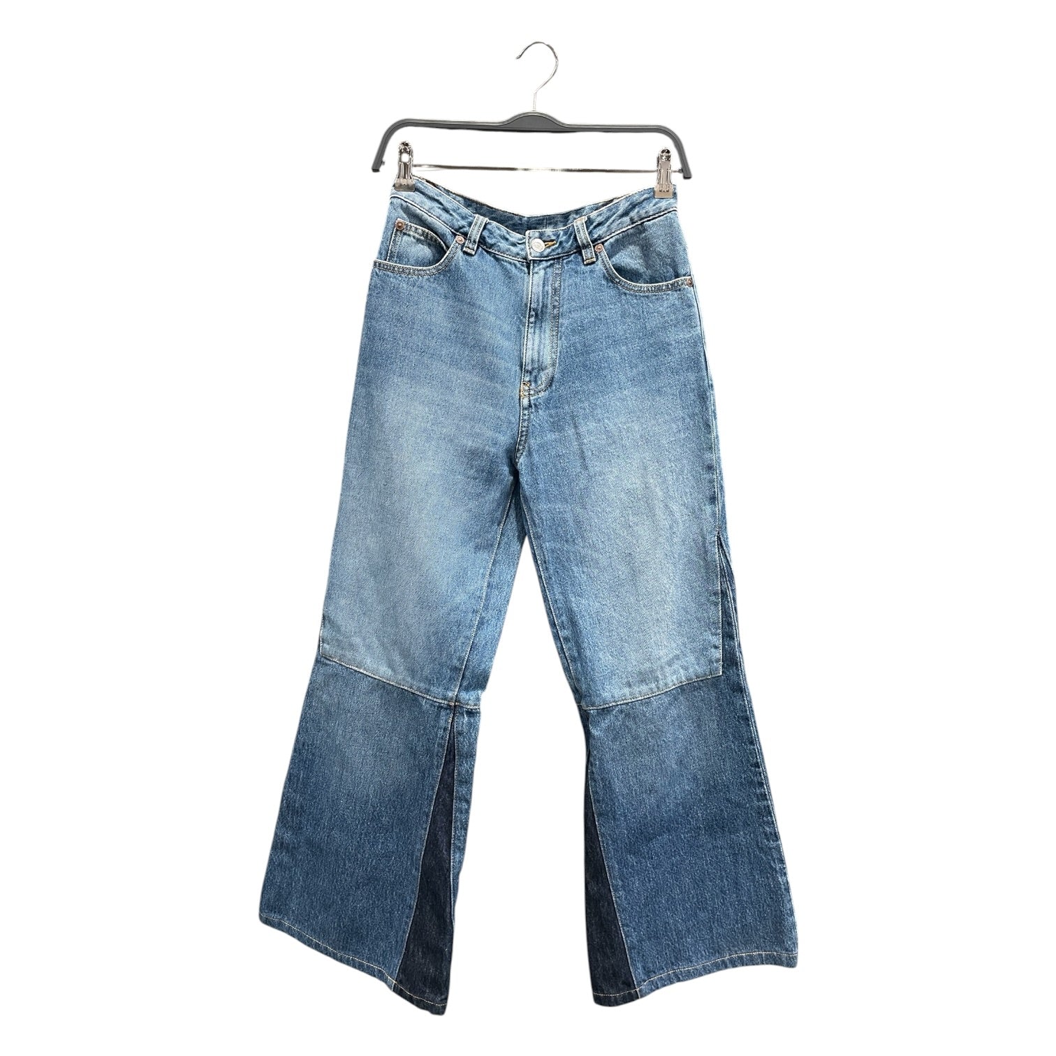 VICTORIA BECKHAM/Bottoms/25/Denim/BLU/Indigo Flare panels view 1
