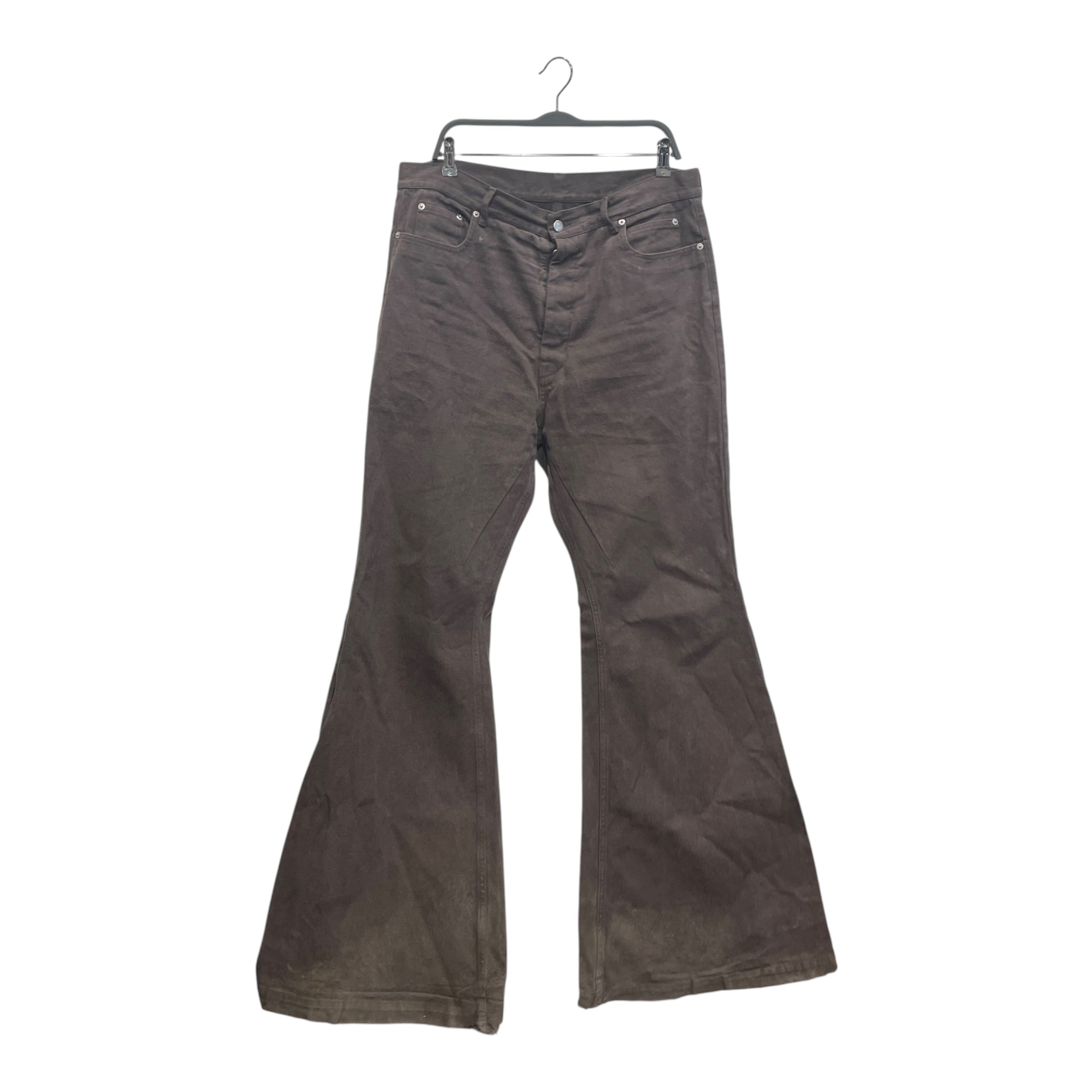Rick Owens/Bootcut Pants/36/Cotton/BRW/BOLAN BOOTCUT PANTS view 1