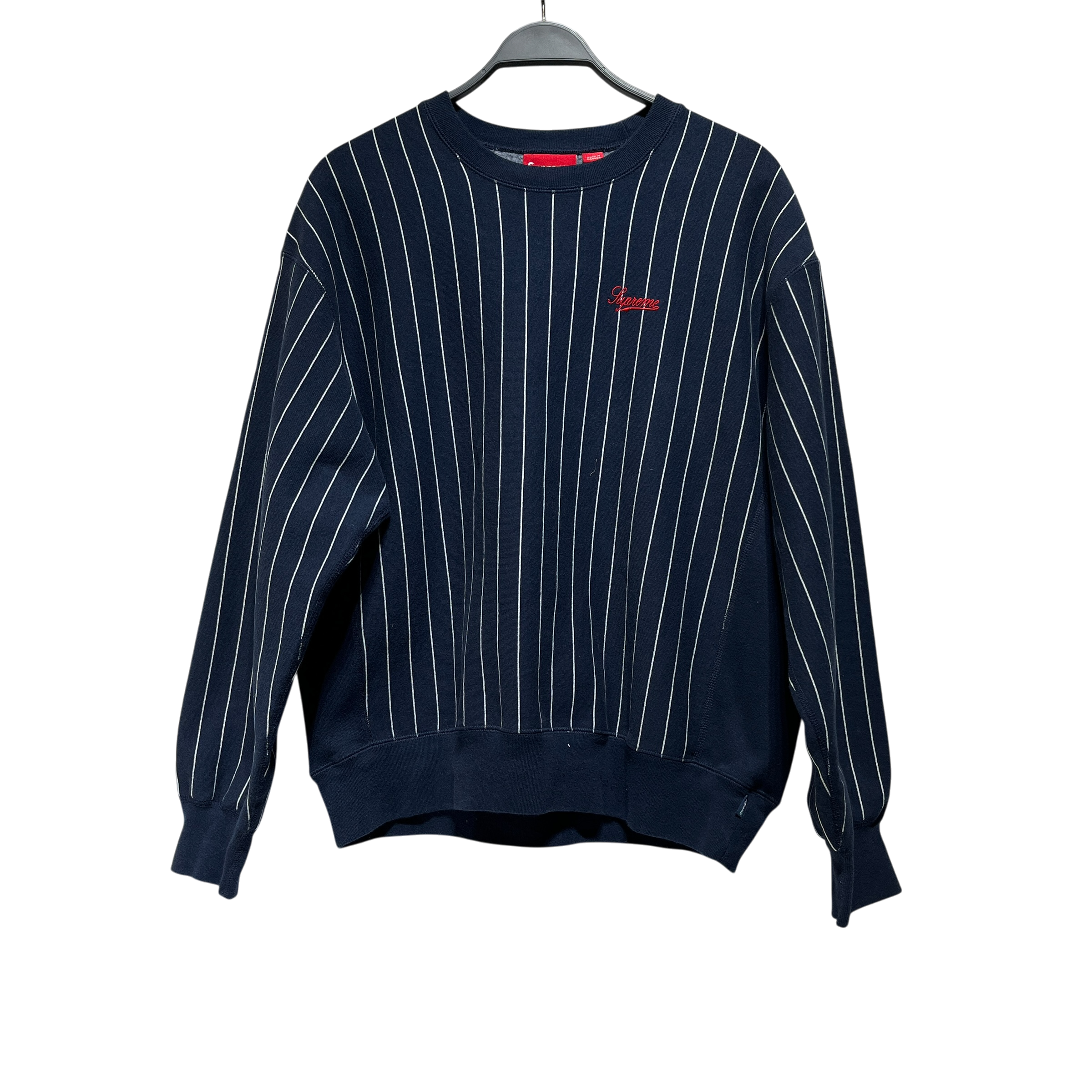 Supreme/Sweater/M/Cotton/NVY/PINSTRIPE view 1