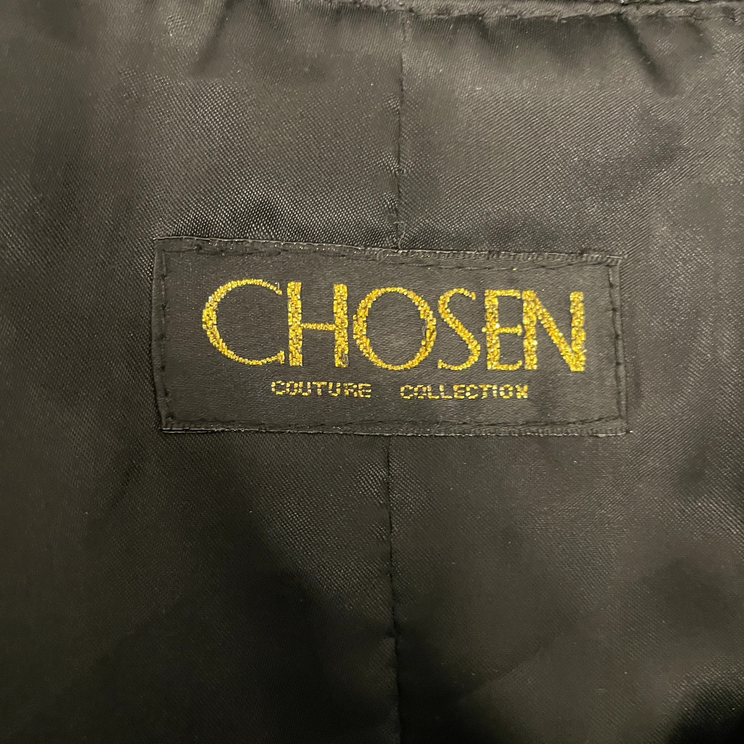 CHOSEN COUTURE COLLECTION/Leather Jkt/L/Leather/BLK/MINK FUR TRIM view 3