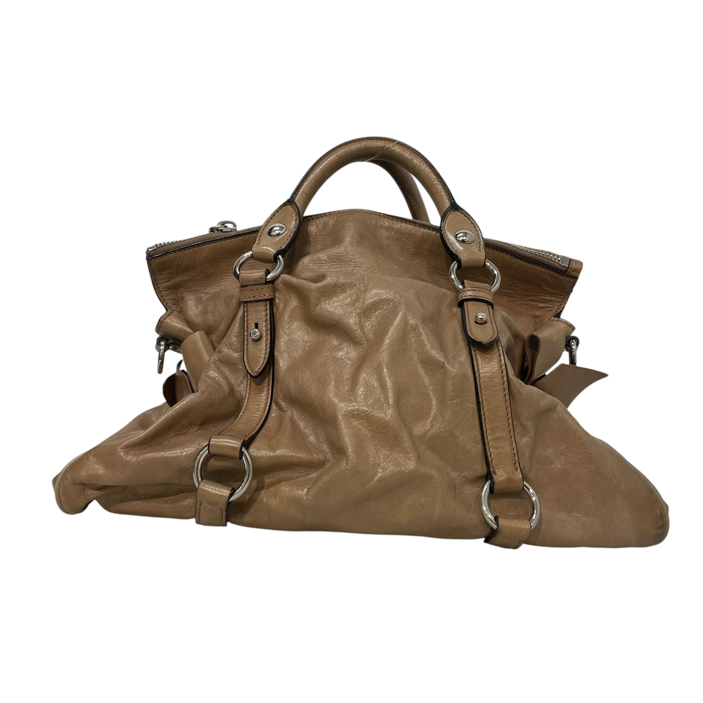 MIU MIU/Hand Bag/Leather/CML/vitello lux bow satchel view 2