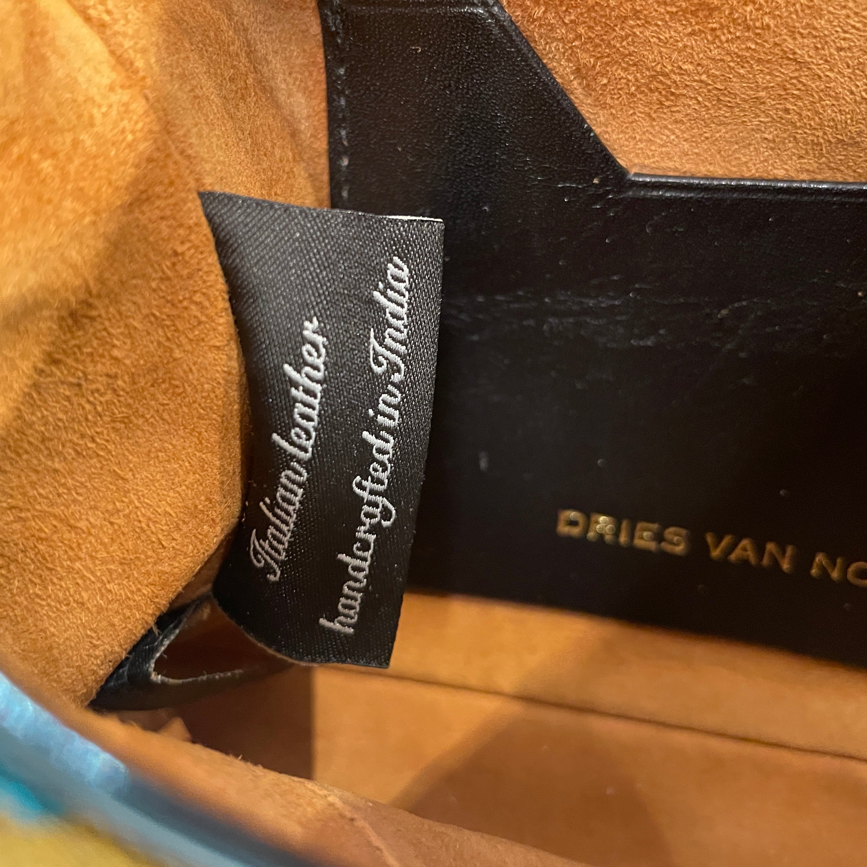 DRIES VAN NOTEN/Cross Body Bag/Floral Pattern/Hemp/BLU/METAL STRAP/CML BLU GRAPHIC view 6