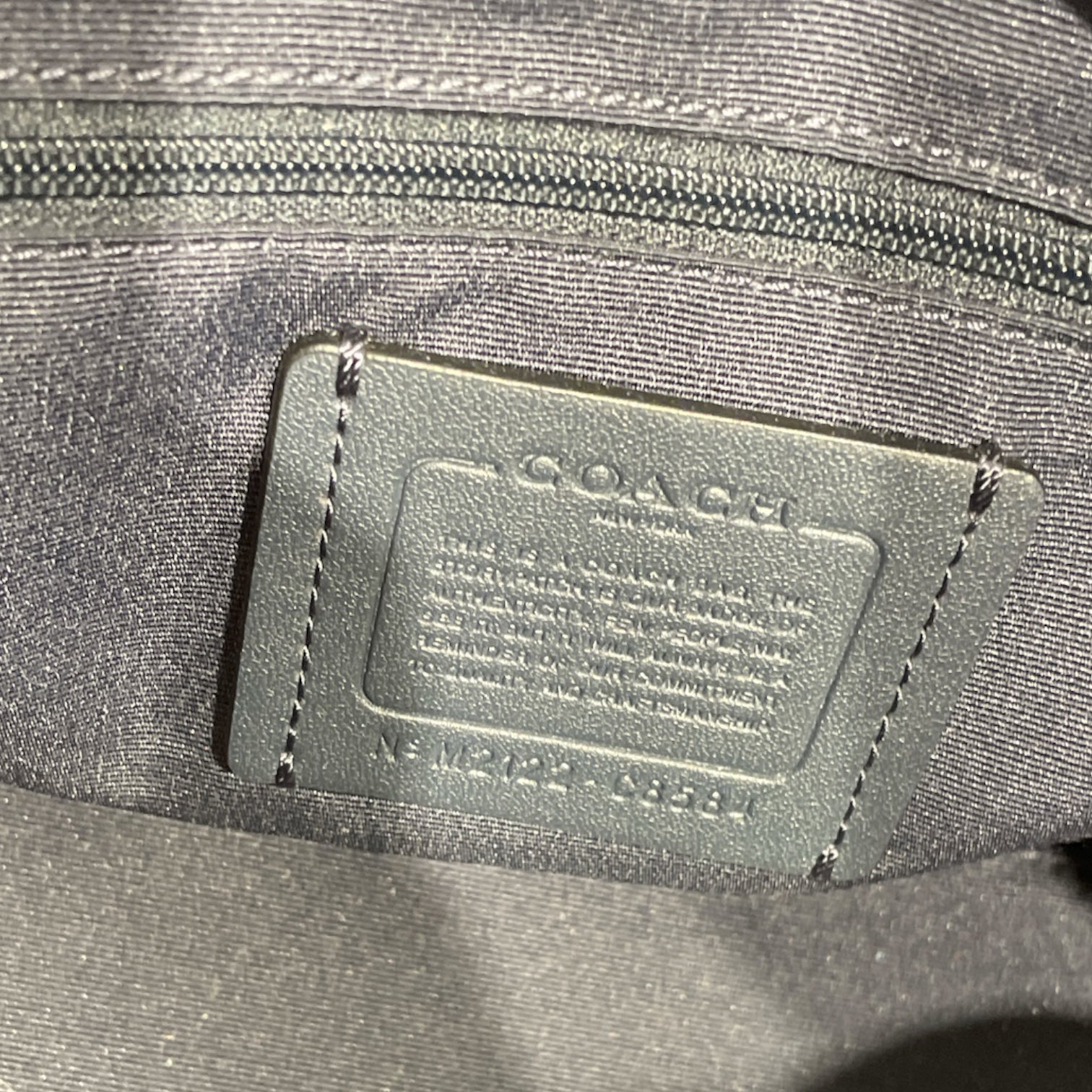 COACH/Cross Body Bag/Cotton/IDG/TWO TONE DENIM DRK BLU HANDLE view 3