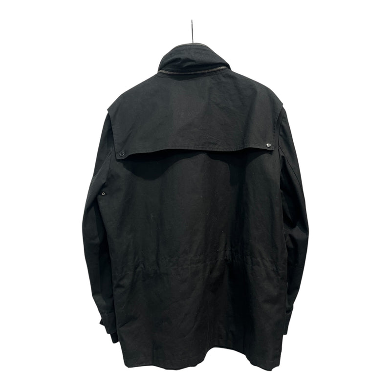 SAINT LAURENT/Coat/50/Cotton/BLK/BARN JACKET REMOVABLE HOOD