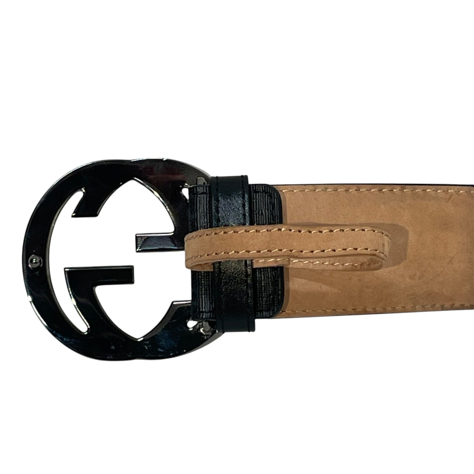 GUCCI/Belt/All Over Print/Leather/GRY/M's/411924 view 3