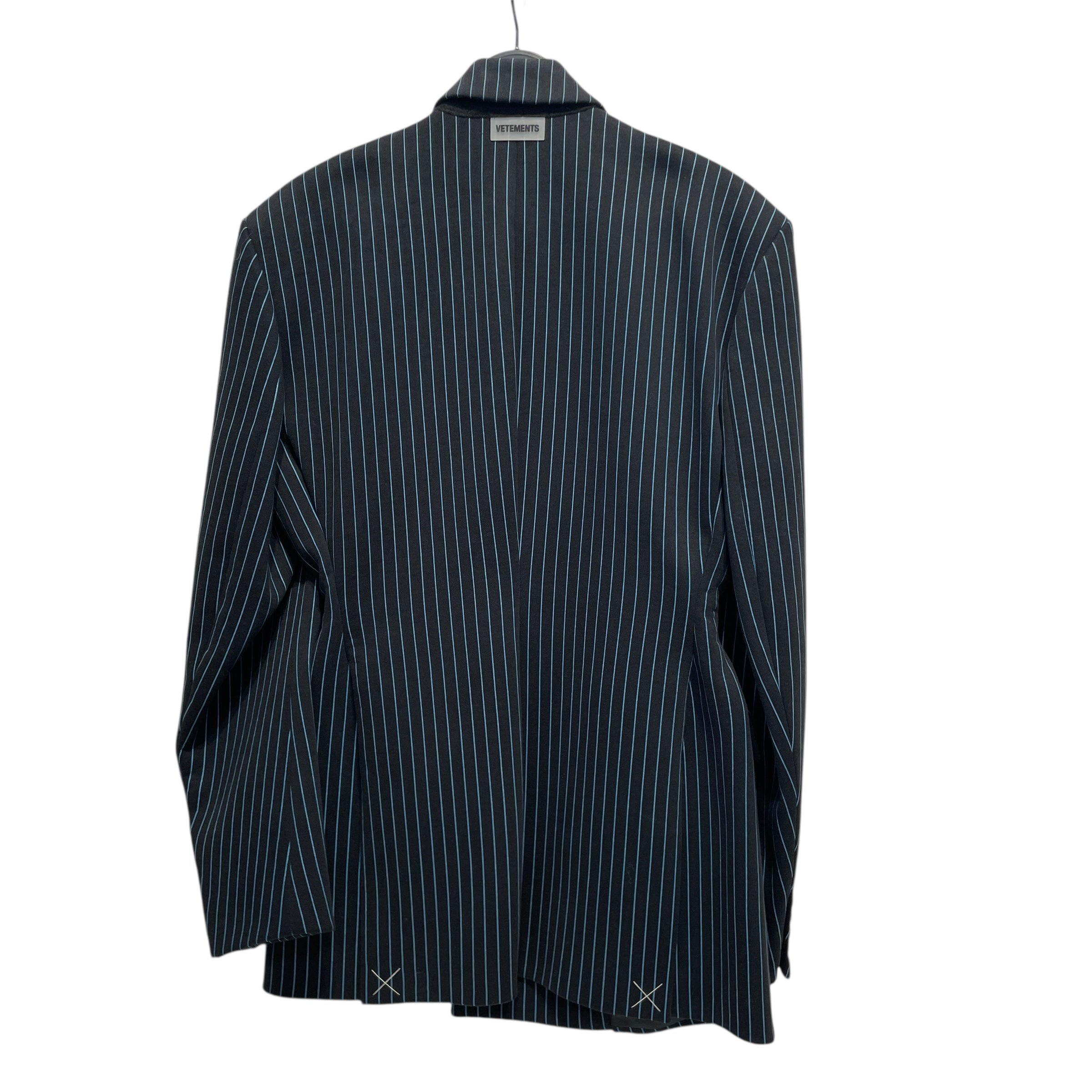 VETEMENTS/Jacket/S/Cotton/BLK/Stripe/PINSTRIPE view 2