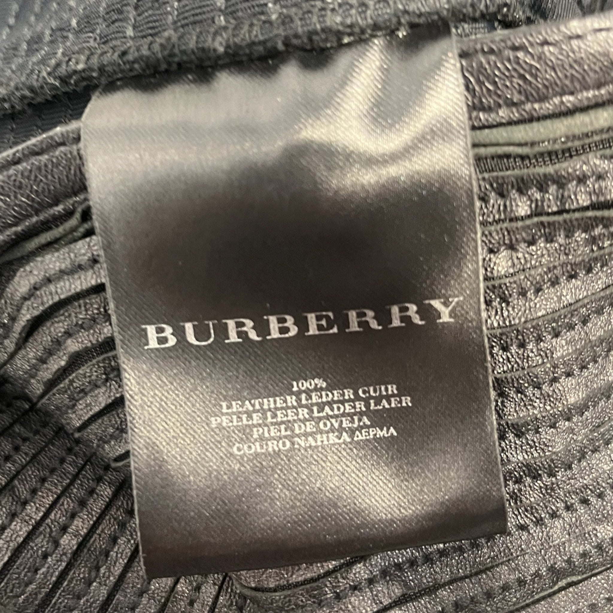 BURBERRY/Skinny Pants/46/Leather/BLK/leather cut and sew strips view 4